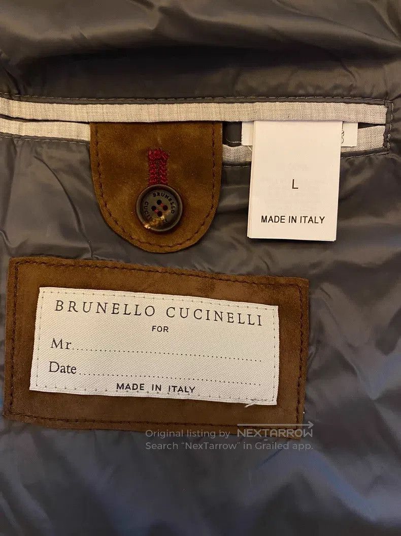 Brunello Cucinelli Brunello Cucinelli Real leather down jacket, Hungarian gra Size US L / EU 52-54 / 3 - 4 Thumbnail