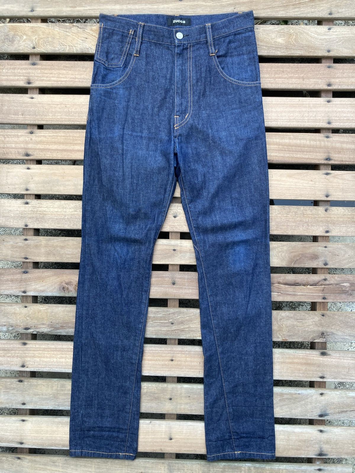Zucca Archive Zucca Straight Drop Crotch Blue Jeans Size US 29 - 2 Thumbnail