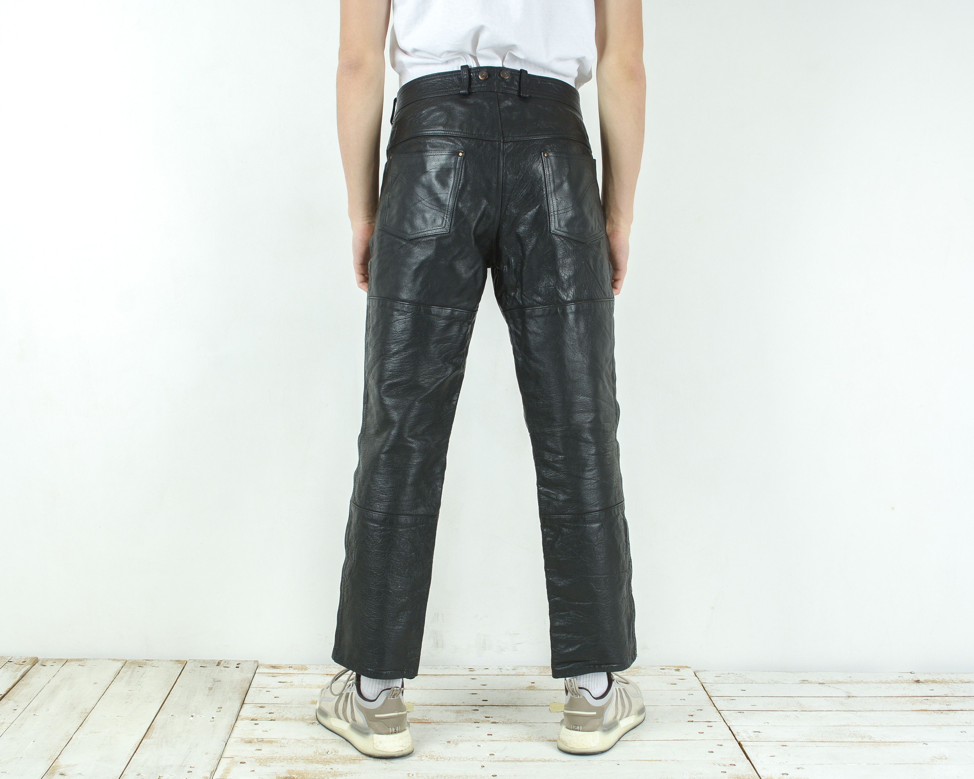 Leather Louis W38 L30 Leather Pants Trousers Biker Grunge Motorcycle Size US 38 / EU 54 - 5 Thumbnail