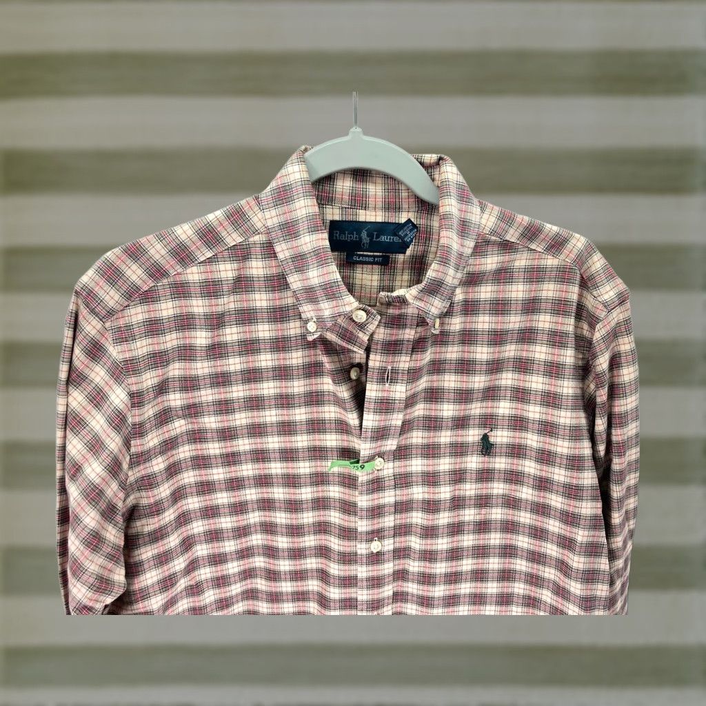 Ralph Lauren Ralph Lauren Button Down Shirt Mens Medium Multicolor Plaid Classic Fit Logo Shirt Mens Size US M / EU 48-50 / 2 - 1 Thumbnail