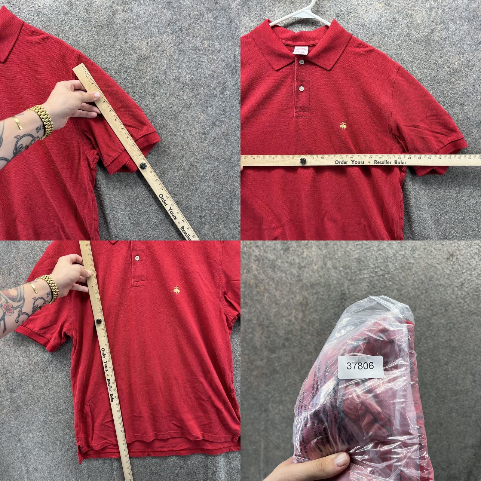 Brooks Brothers Brooks Brothers Polo Shirt Mens Large Red Performance Original Fit Cotton Pique Short Sleeve Classic Breathable Collared Size US L / EU 52-54 / 3 - 8 Thumbnail