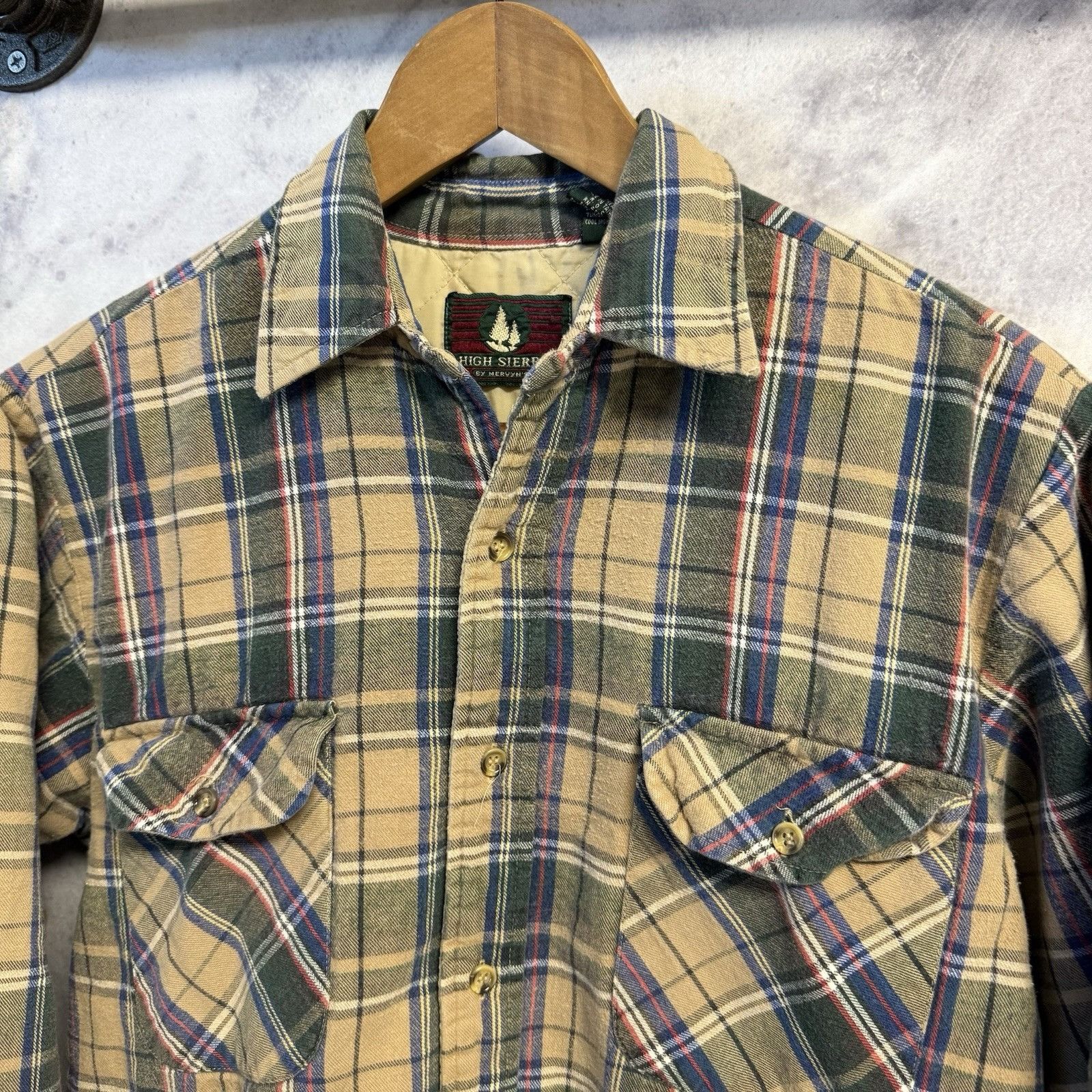 High Sierra Vintage High Sierra Mervyns Lined Flannel Shirt Mens Small L Size US S / EU 44-46 / 1 - 2 Thumbnail