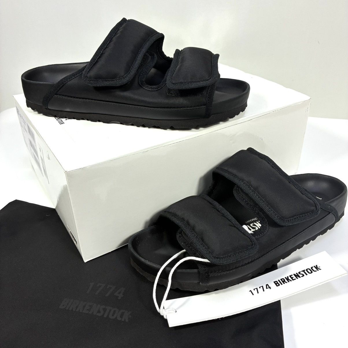 Birkenstock Birkenstock 1774 Arizona Cosny Nylon Sandals Black 38 7 NEW Size US 7 / IT 37 - 2 Thumbnail