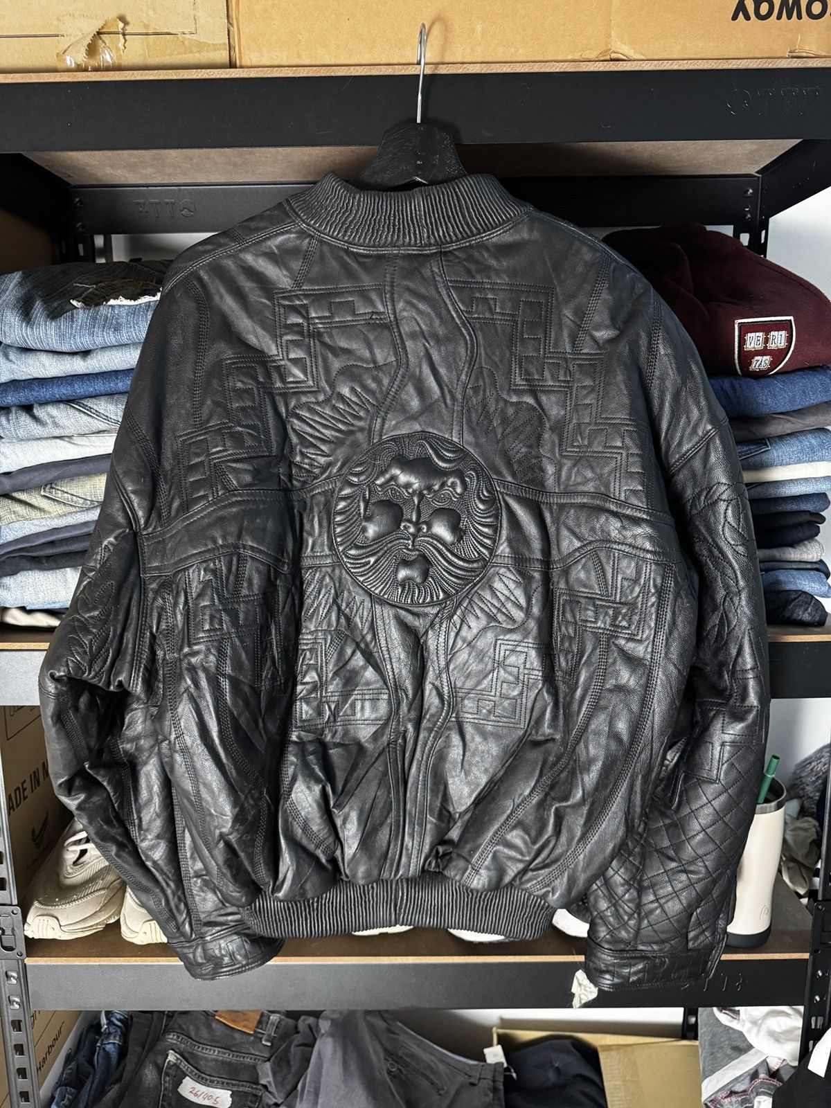 Designer × Vintage Vintage designer mazzoni leather jacket zeuspattern thread Size US XL / EU 56 / 4 - 5 Thumbnail
