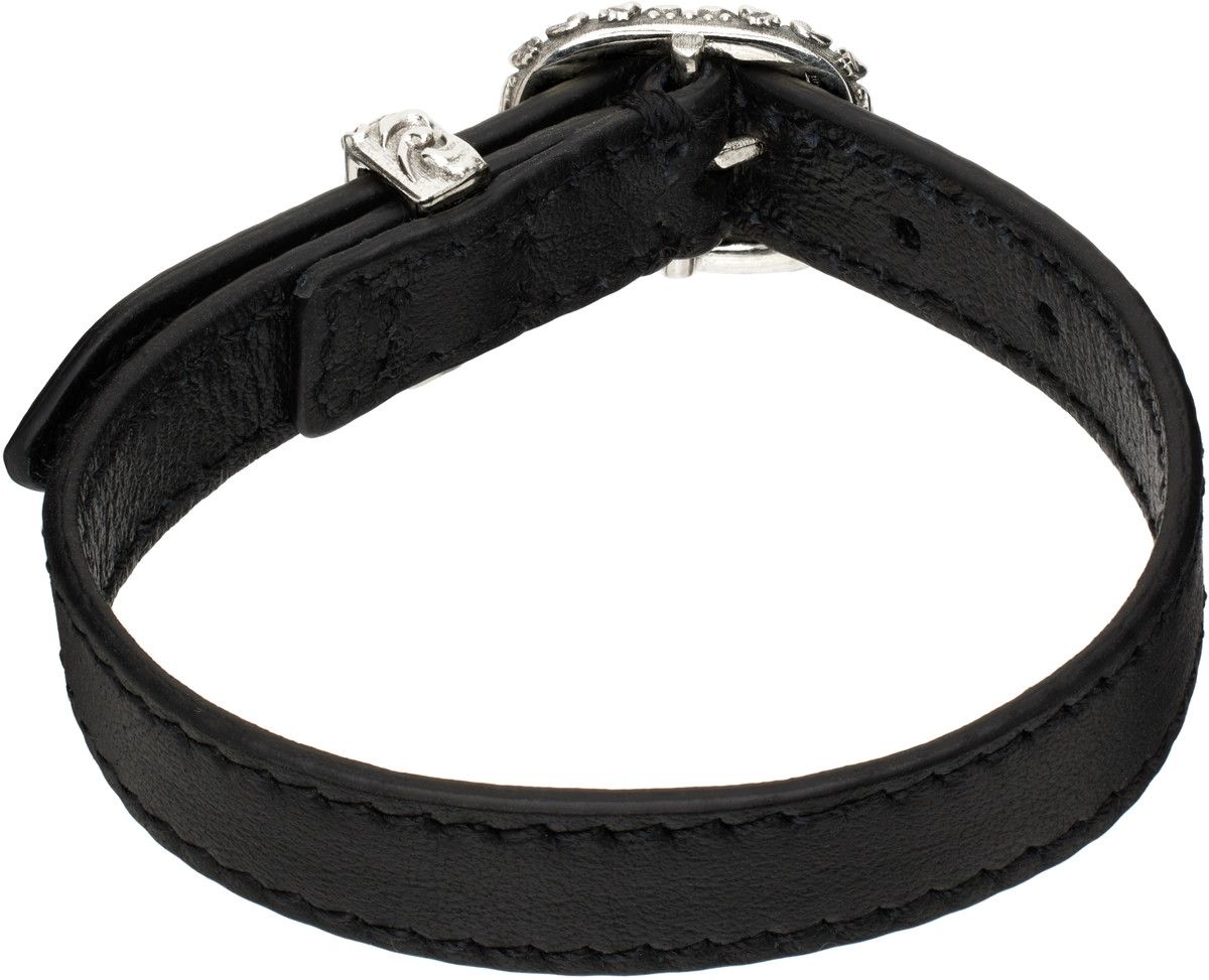 Emanuele Bicocchi Emanuele Bicocchi Black Leather Buckled Small Bracelet Size ONE SIZE - 2 Thumbnail