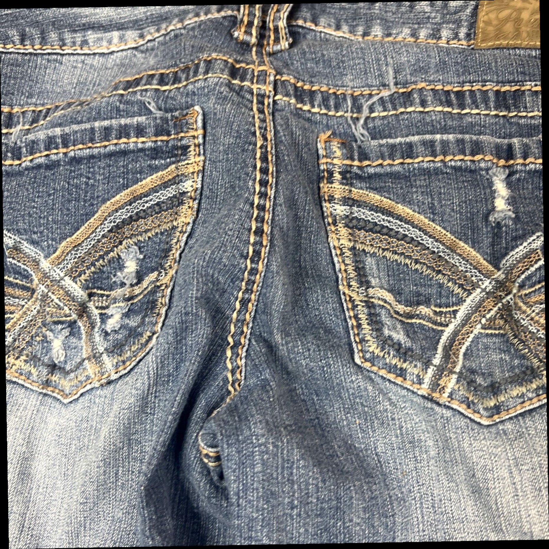 Vintage Premiere Denim by Rue 21 Sz 7/8 Petite Short Bootcut Thick Stitch Women’s Jeans Size 28" / US 6 / IT 42 - 3 Thumbnail