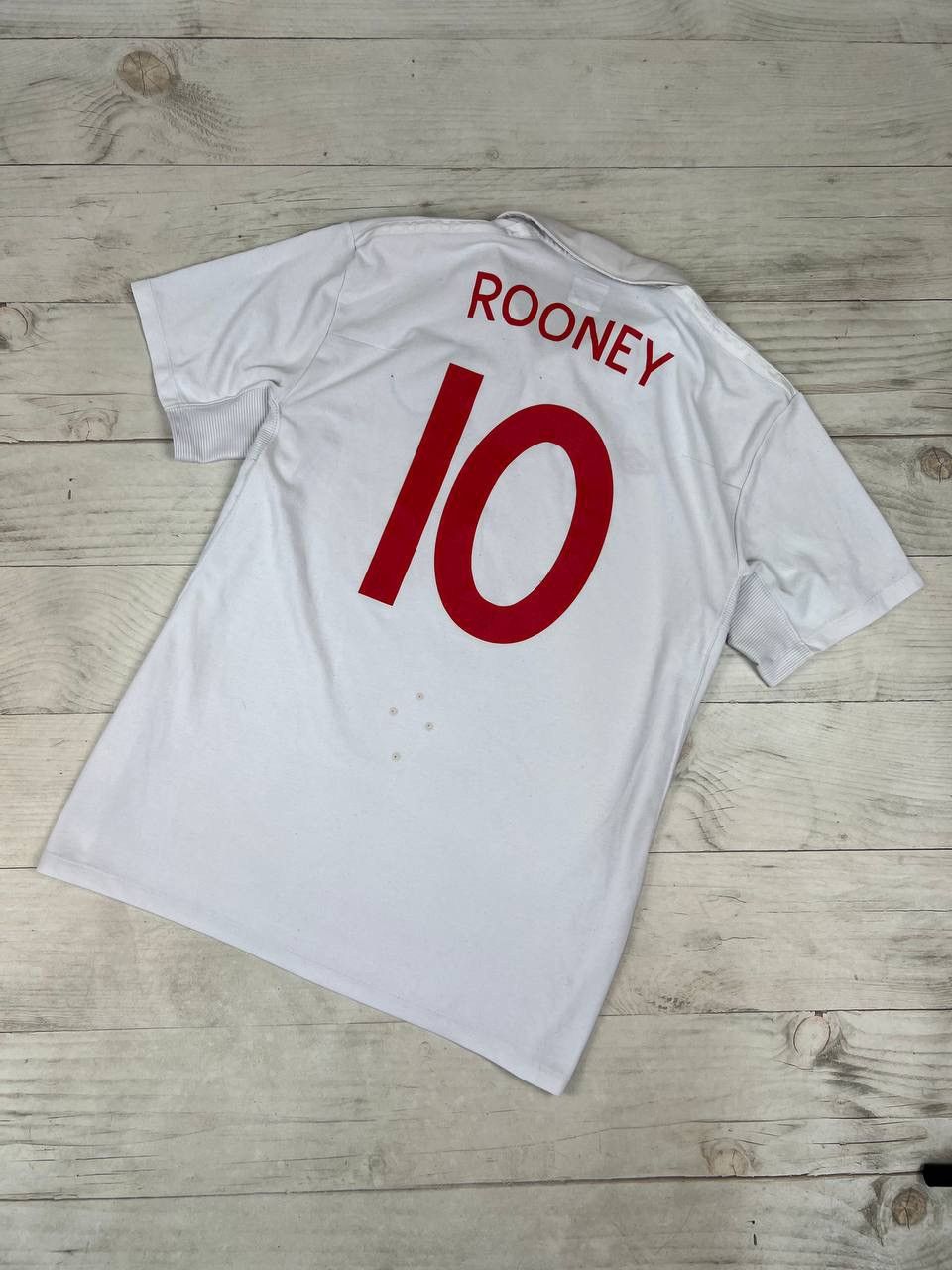 Umbro Vintage Umbro England 2009 2010 Rooney #10 Home Shirt Jersey Size US XL / EU 56 / 4 - 1 Thumbnail
