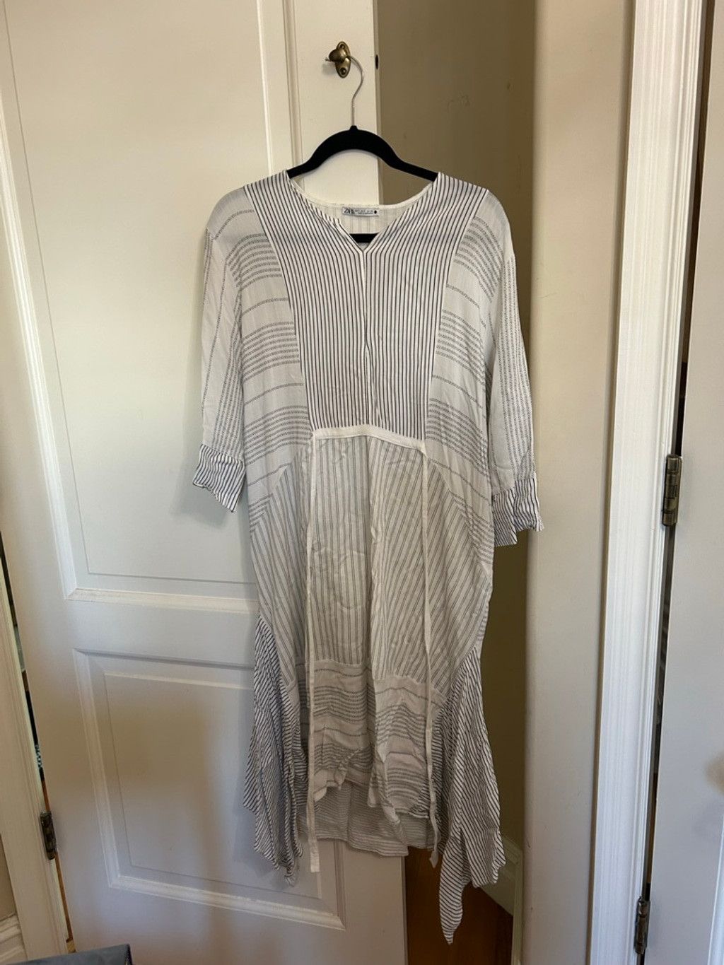 Zara Zara Asymmetric Hem Striped Dress Size S / US 4 / IT 40 - 5 Thumbnail