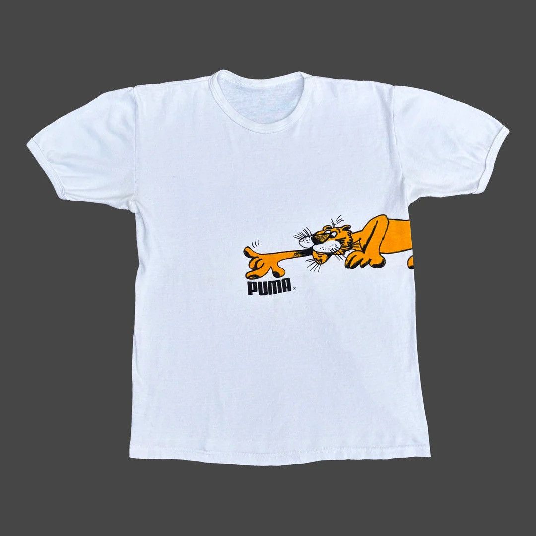 Puma Puma 1970 70s Vintage Graphic Logo Soccer Rare T-Shirt Size US S / EU 44-46 / 1 - 1 Thumbnail