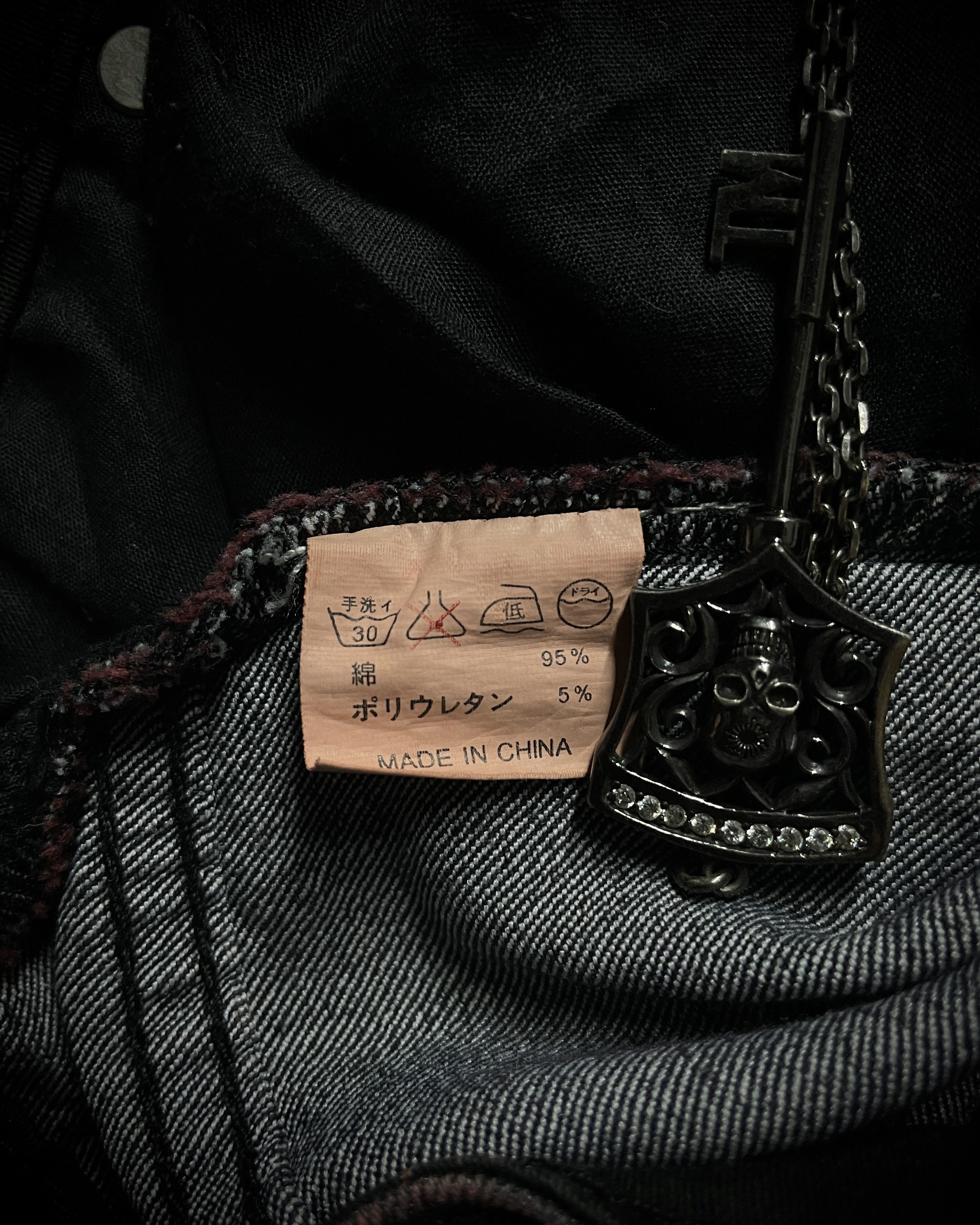 Japanese Brand Sixh Bloodwash Gothic Print Denim Size US 33 - 12 Thumbnail