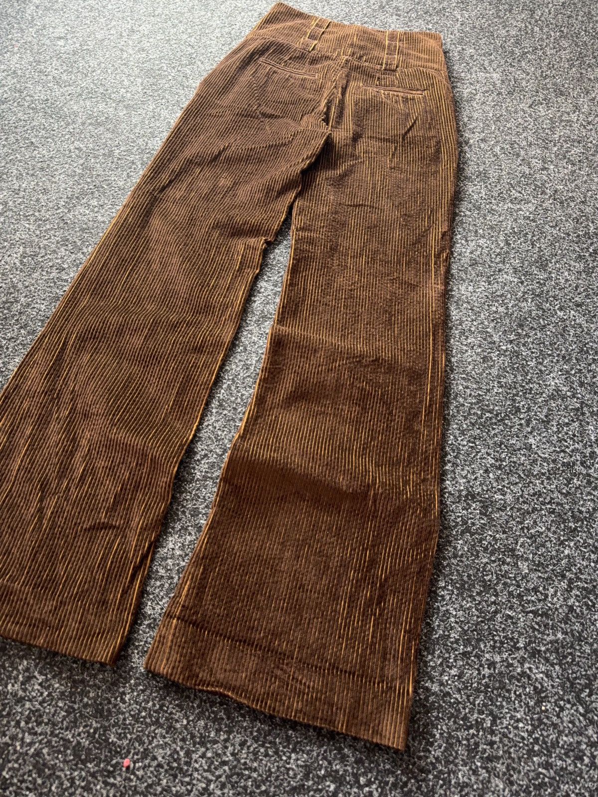 Adolfo Dominguez Adolfo Dominguez 00s Corduroy Wide Leg Pants High Rise Flare Size 25" / US 0 / IT 36 - 14 Thumbnail