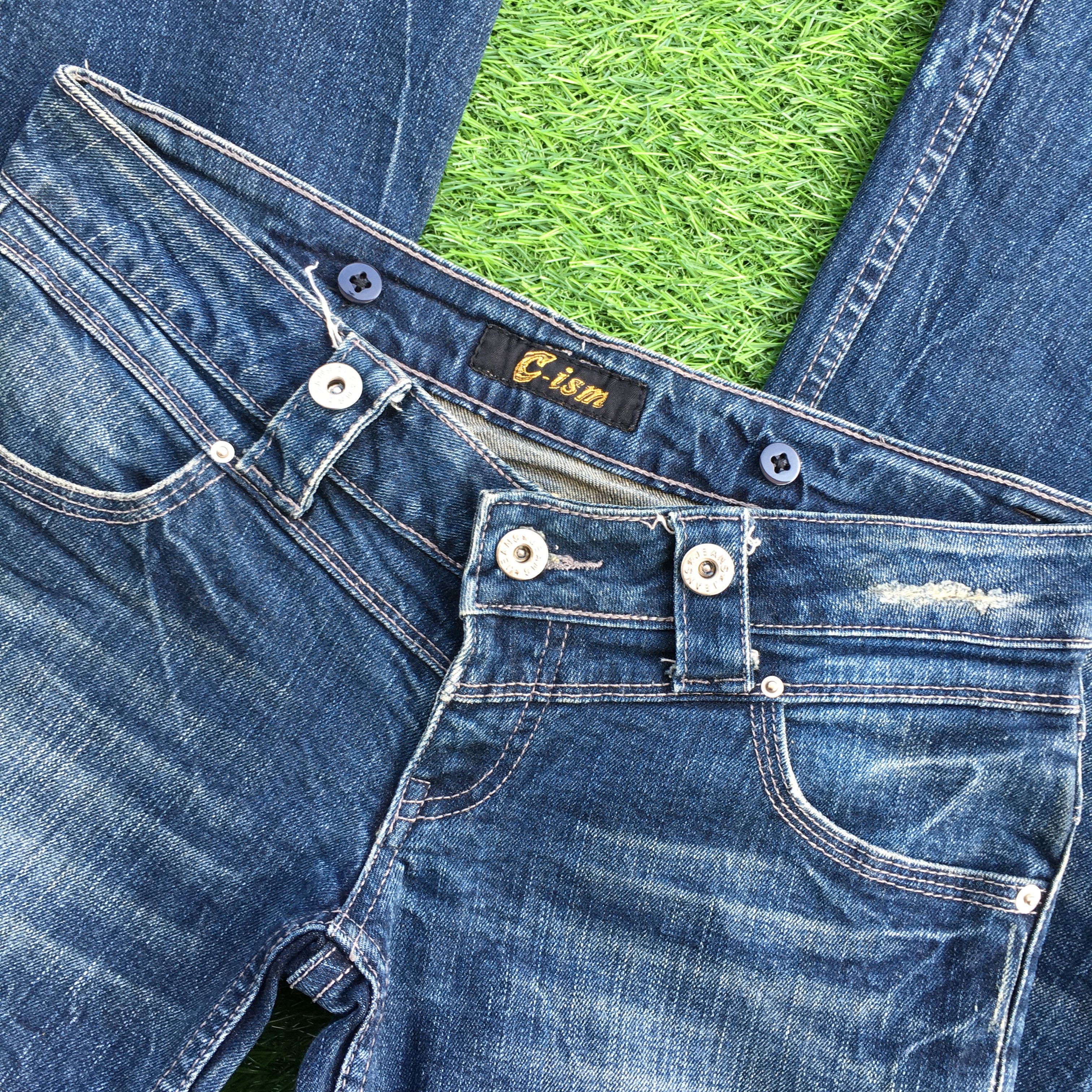 Japanese Brand Low Rise Distressed Flare Jeans D-1187 Size US 29 - 5 Thumbnail