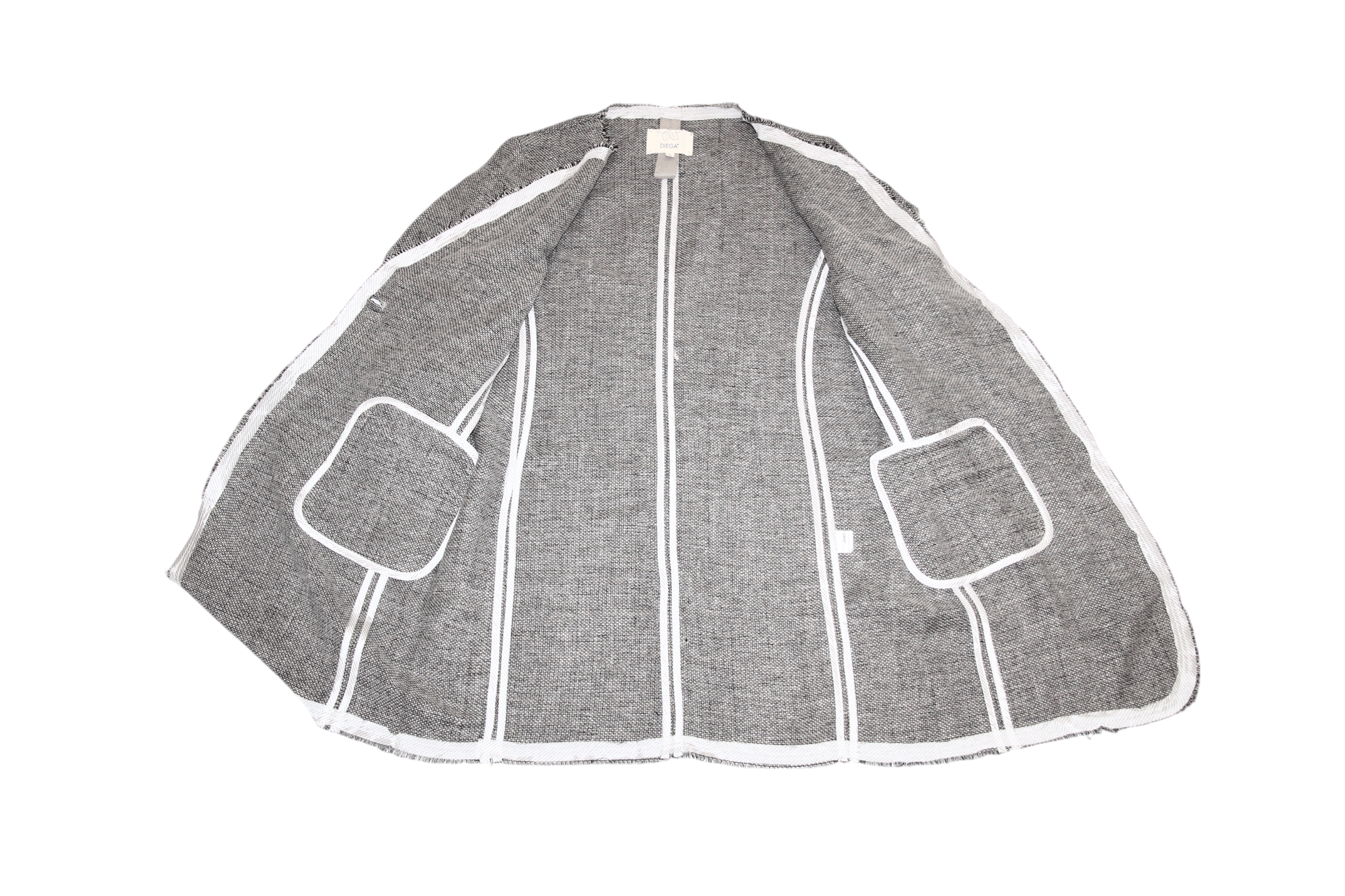 Barbara I Gongini Diega raw cut unlined woven linen blend coat Size L / US 10 / IT 46 - 10 Thumbnail