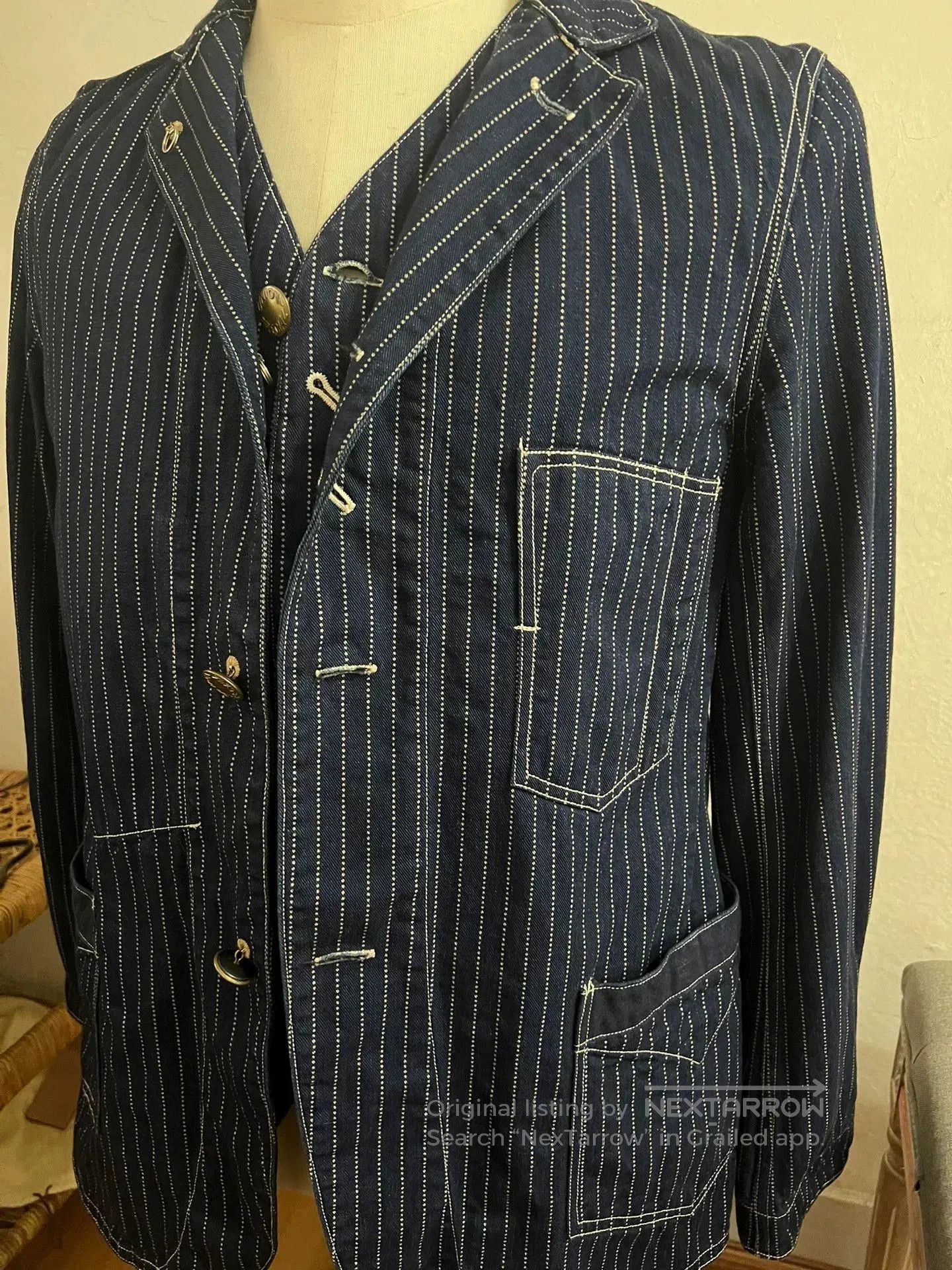 Freewheelers Freewheelers Discharge Print Coat & Vest Set. Size US M / EU 48-50 / 2 - 3 Thumbnail