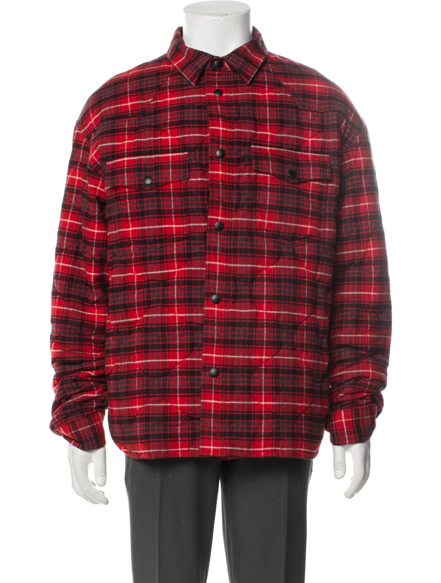 The Kooples The Kooples Plaid Checkered Trucker Jacket Size US L / EU 52-54 / 3 - 1 Thumbnail