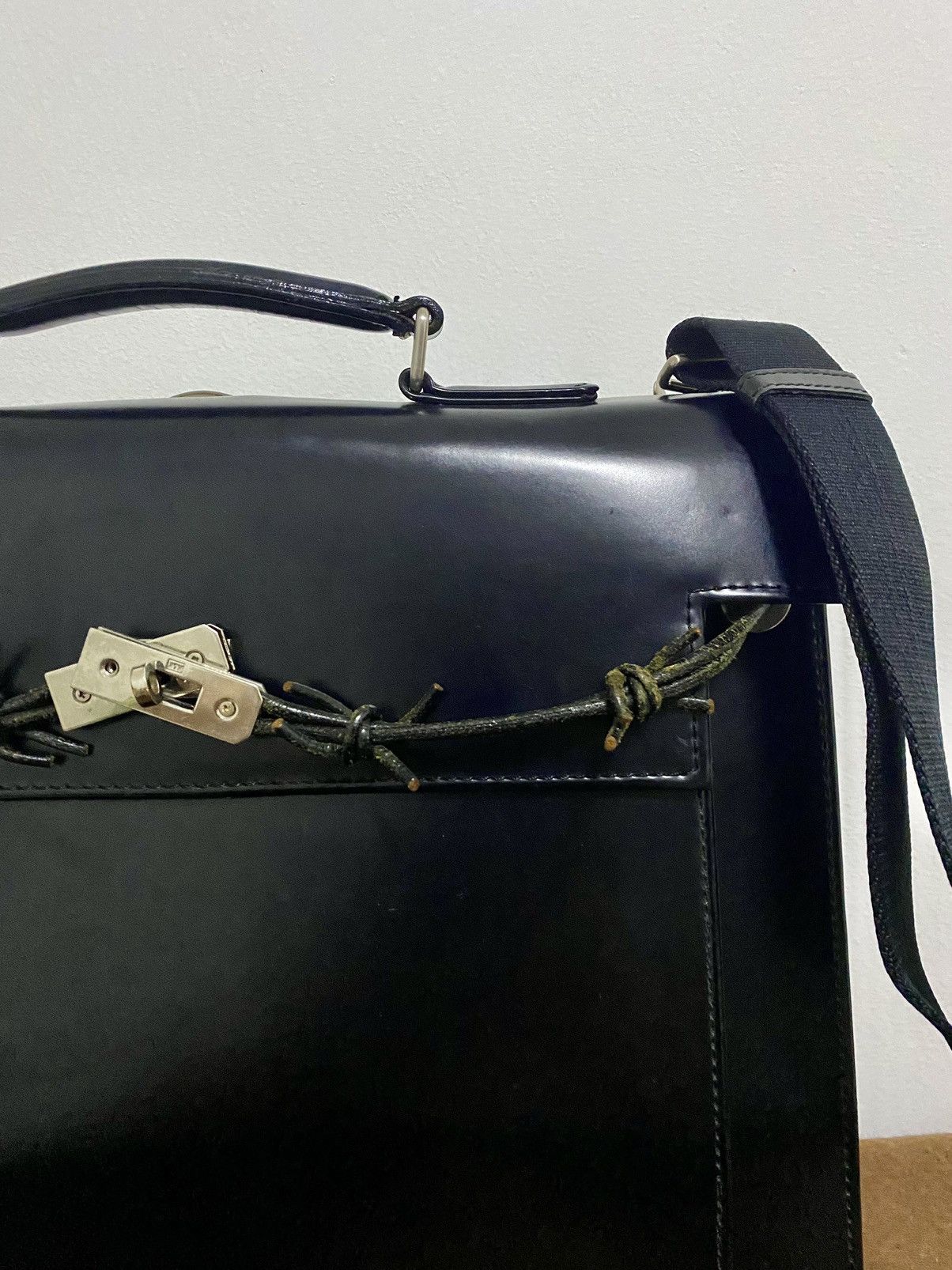 Jean Paul Gaultier Rare 90s JPG Birkin Kelly Leather GothicBriefcase Bag Size ONE SIZE - 6 Thumbnail