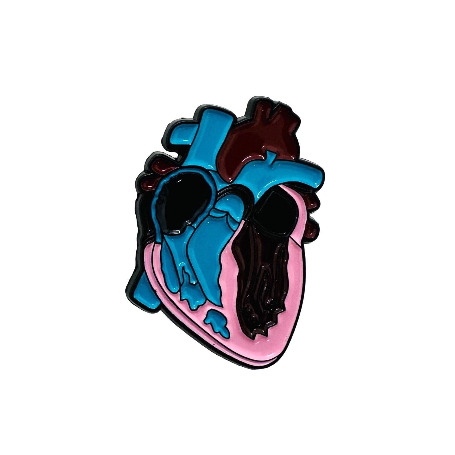 Other New Enamel heart with ventriloquists Brooch Cardiologis Doct Size ONE SIZE - 5 Thumbnail