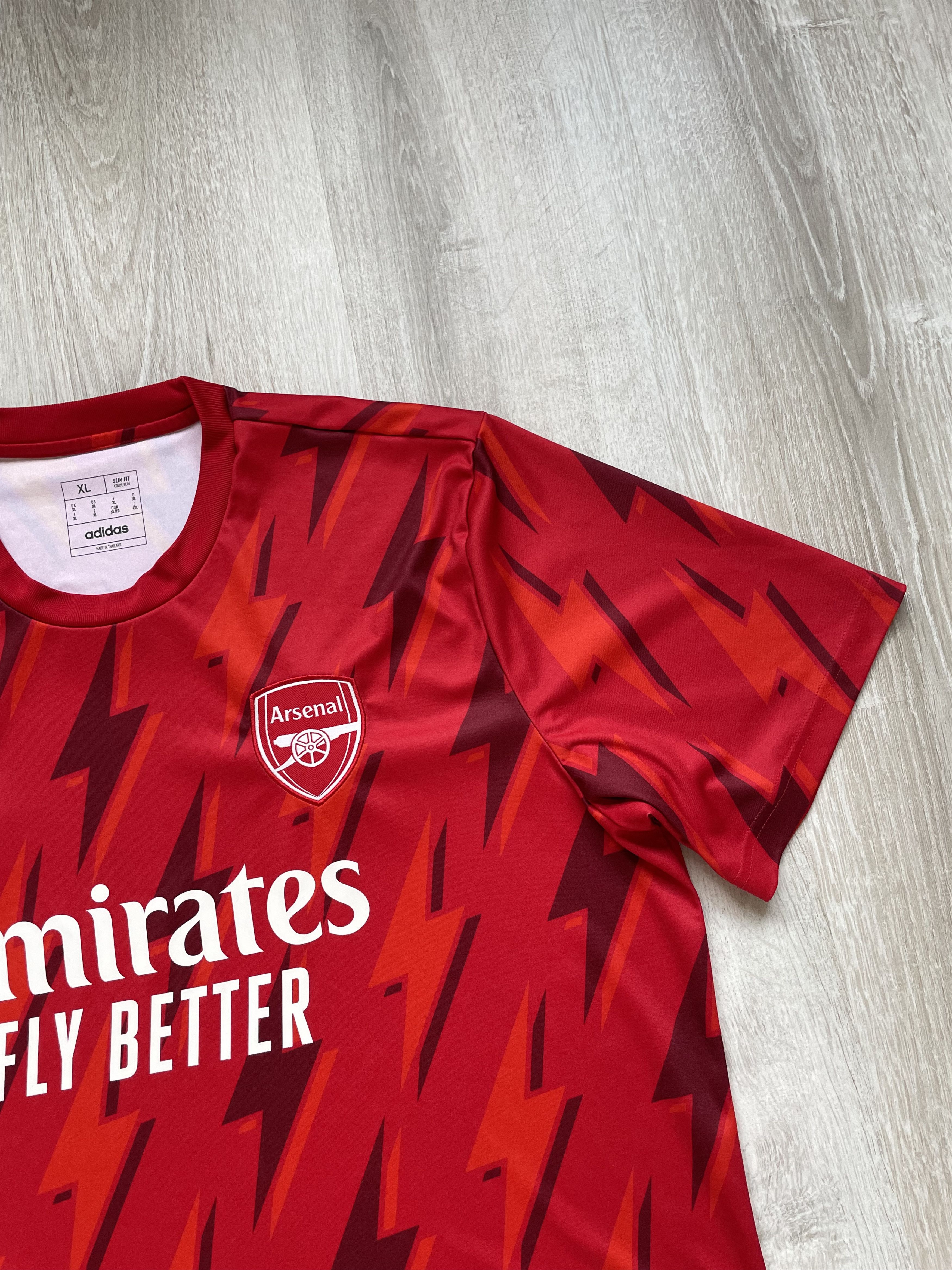 Adidas × Other Adidas Arsenal Soccer Jersey Slim Fit Red Lightning 2022 Size US XL / EU 56 / 4 - 3 Thumbnail