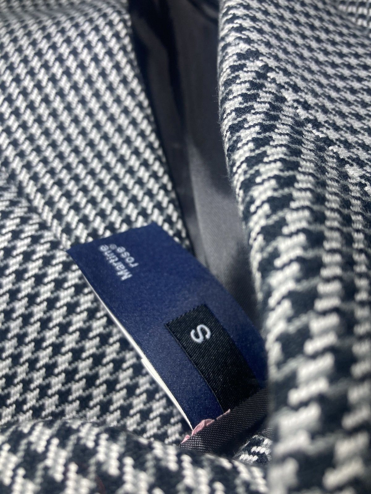 Martine Rose New AW21 Martine Rose Houndstooth Boxy Shoulder Jacket 2021 Size 46R - 8 Thumbnail