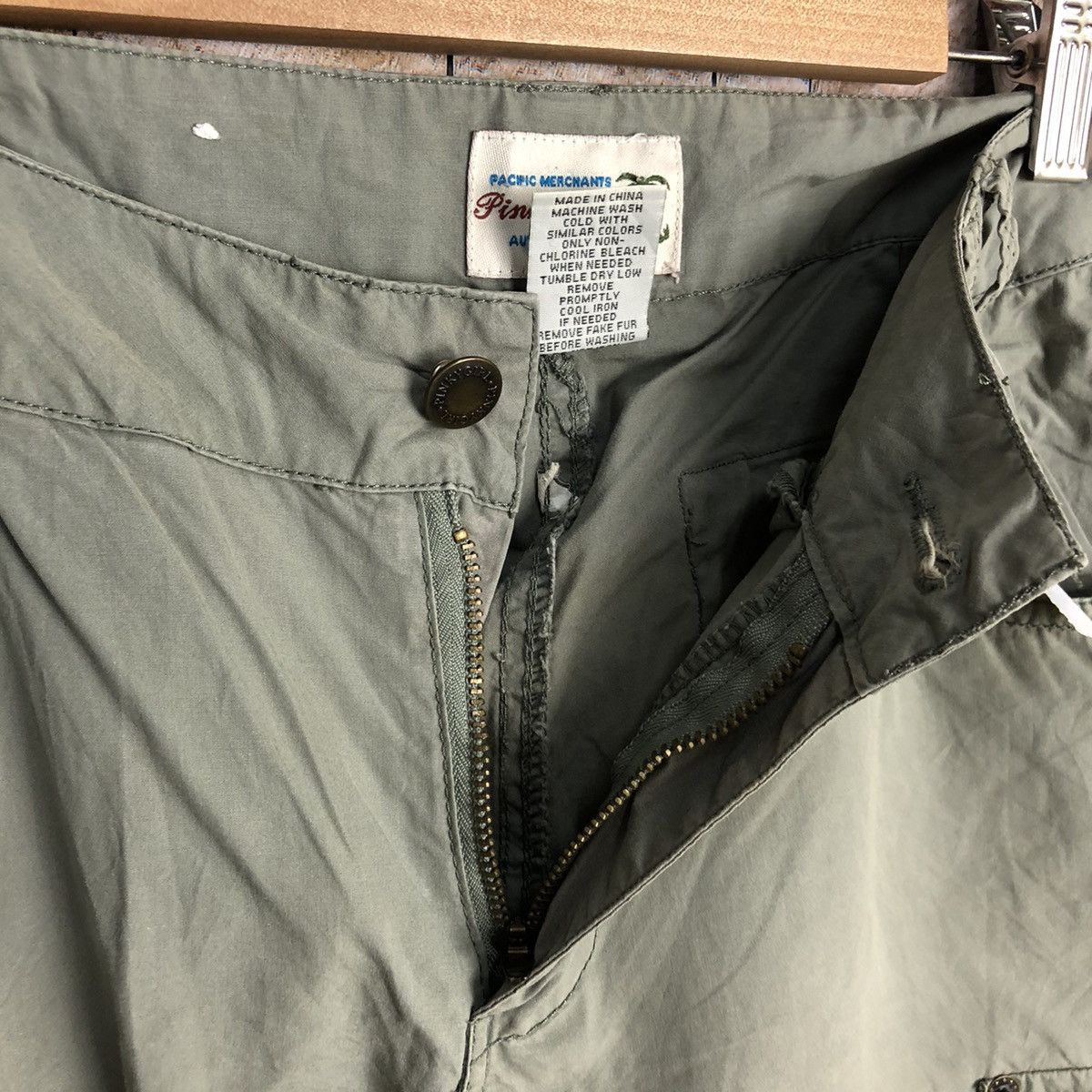 Japanese Brand Pinky Girl Green Cropped spring cargo Pants #A743 Size 29" - 14 Thumbnail
