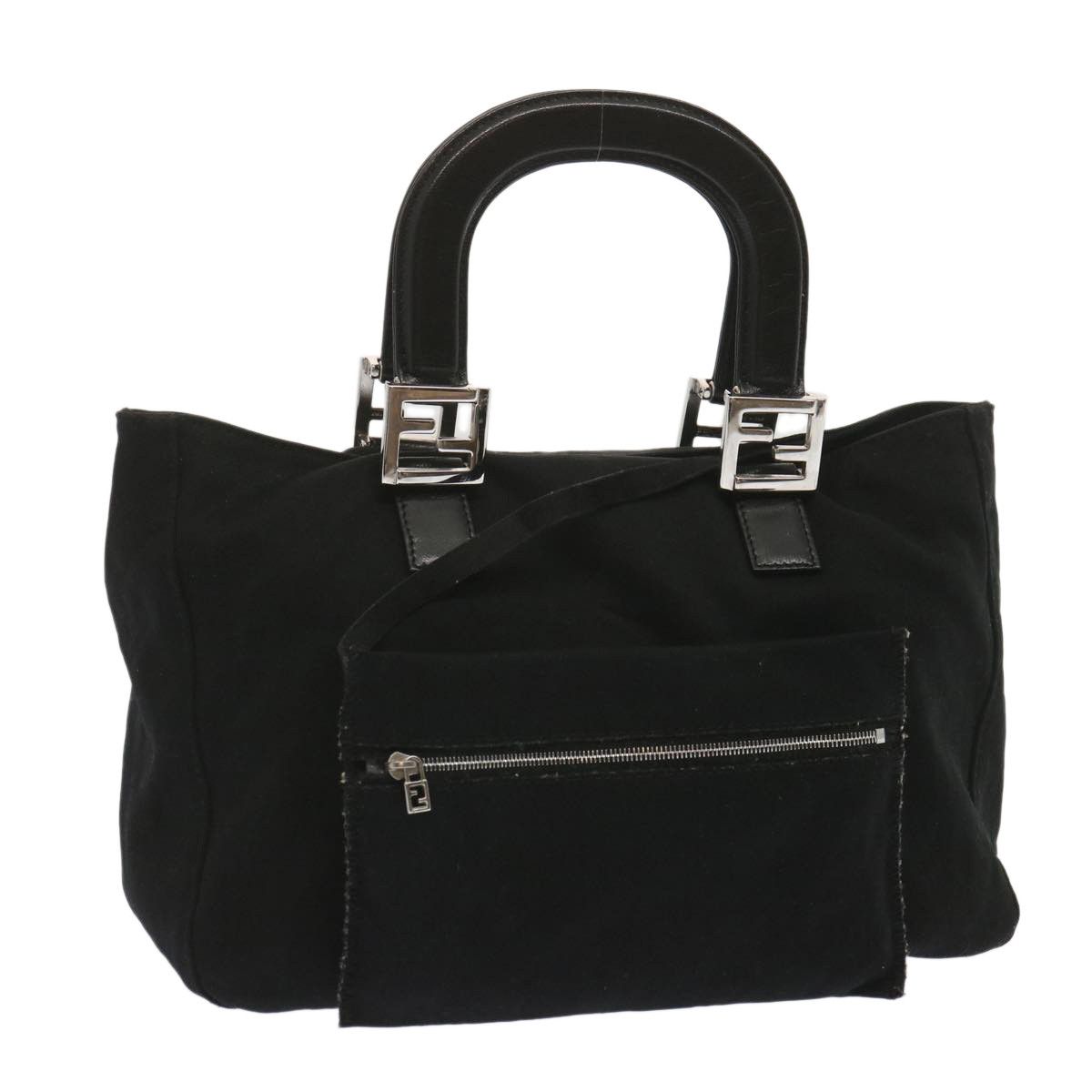 image of Fendi Hand Bag Nylon Black Auth Ep3688, Women's