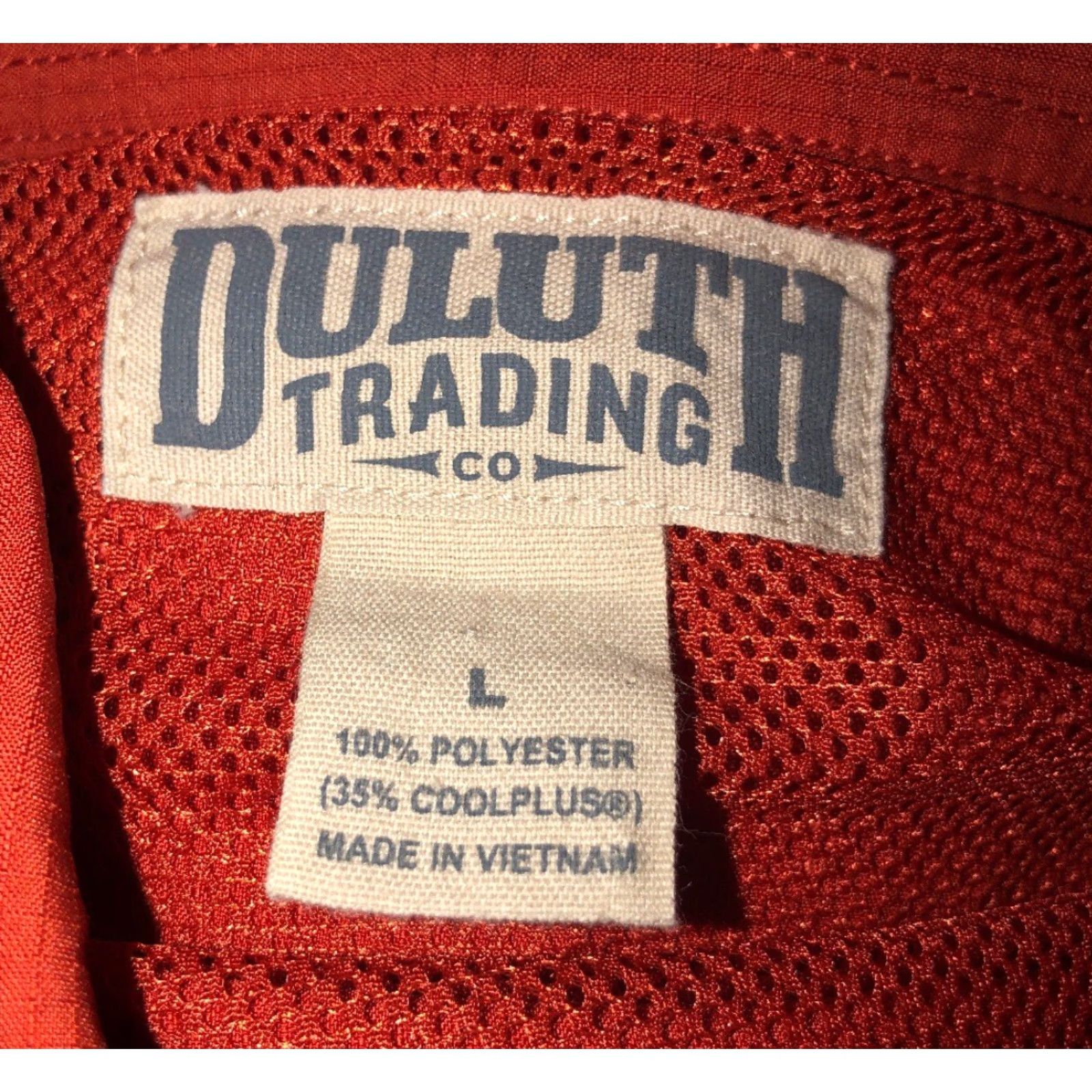 Duluth Trading Company Duluth Trading Co Mens Orange Polyester Vented Fishing Shirt Size L Size US L / EU 52-54 / 3 - 5 Thumbnail