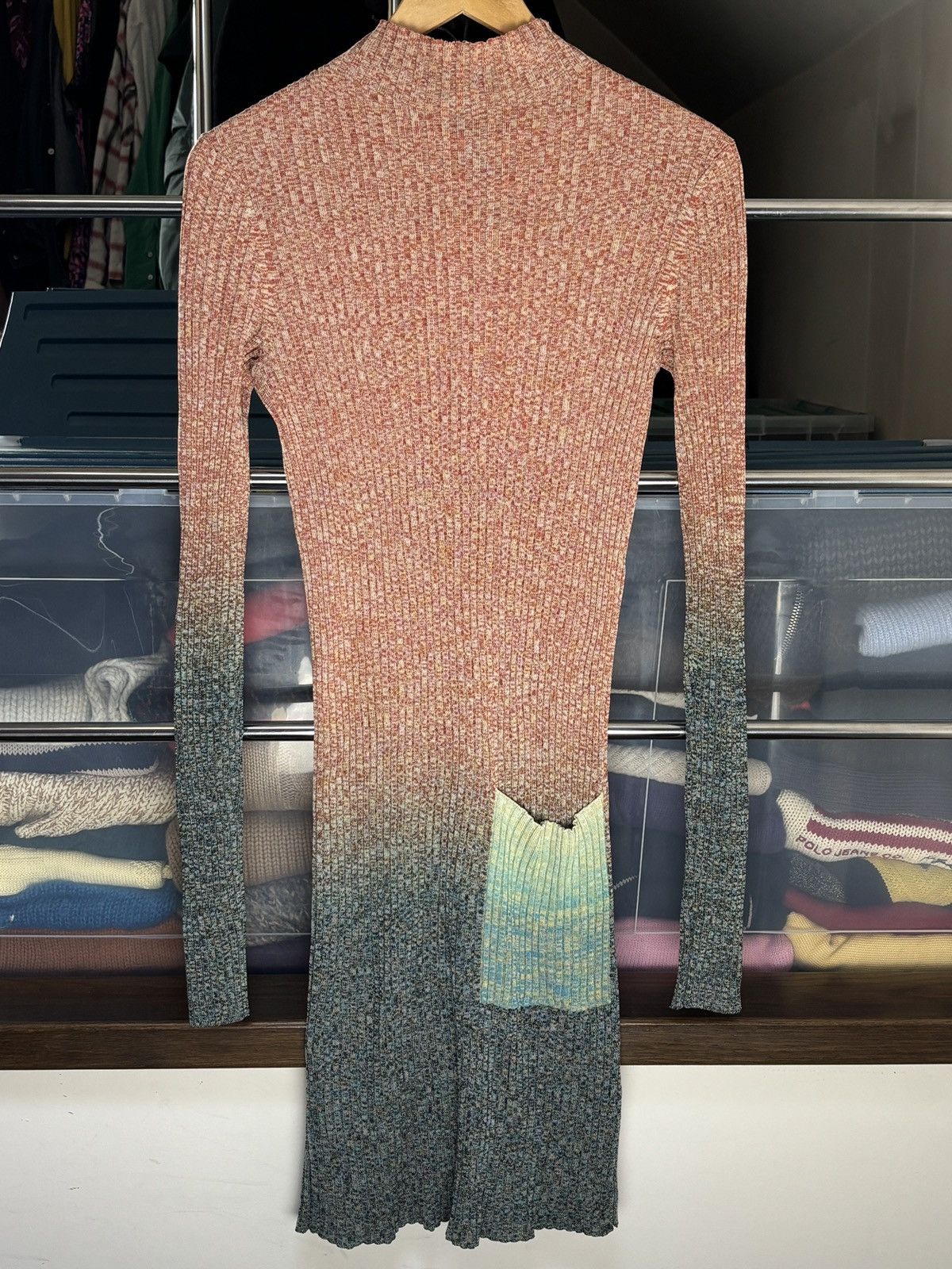 Acne Studios Acne Studios Reina Mouline Ombre Knit Pleated Vintage Dress Size M / US 6-8 / IT 42-44 - 1 Thumbnail