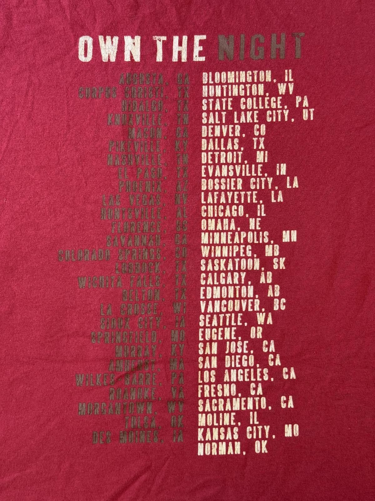 Gildan Lady Antebellum T-shirt Own the Night Tour 2011 Tee - L Size US L / EU 52-54 / 3 - 5 Thumbnail