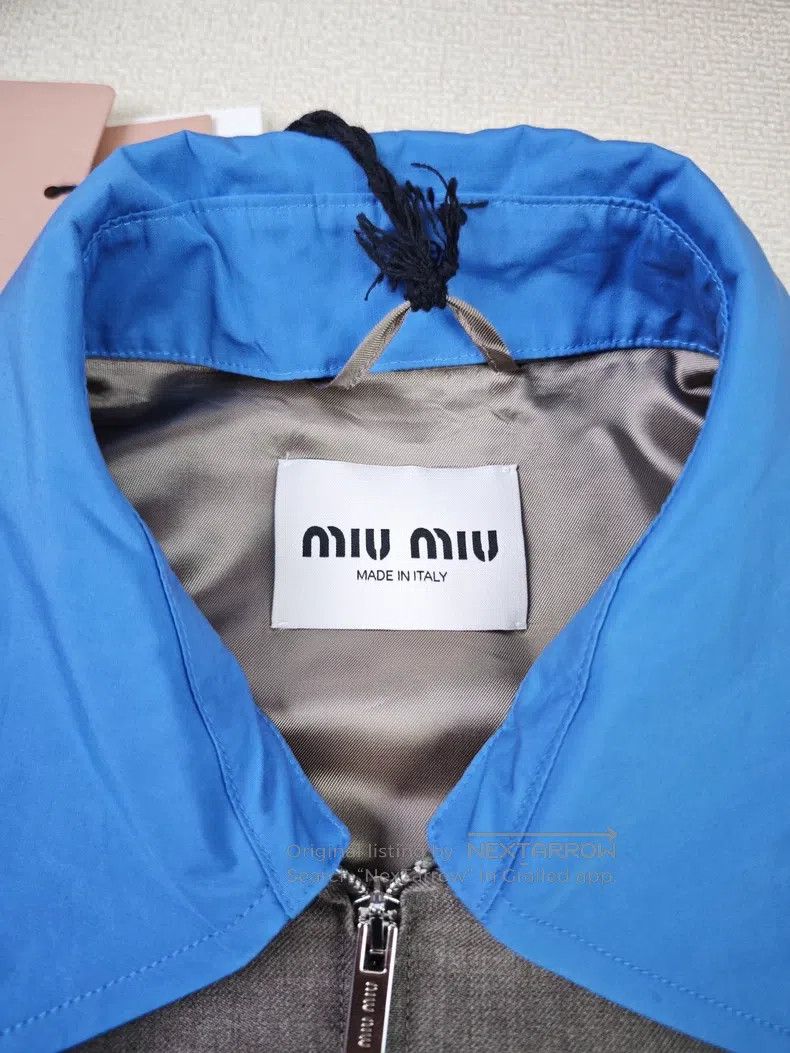 Miu Miu Miu Miu 38 Embroidered shirt collar long sleeve jacket coat Size M / US 6-8 / IT 42-44 - 4 Thumbnail