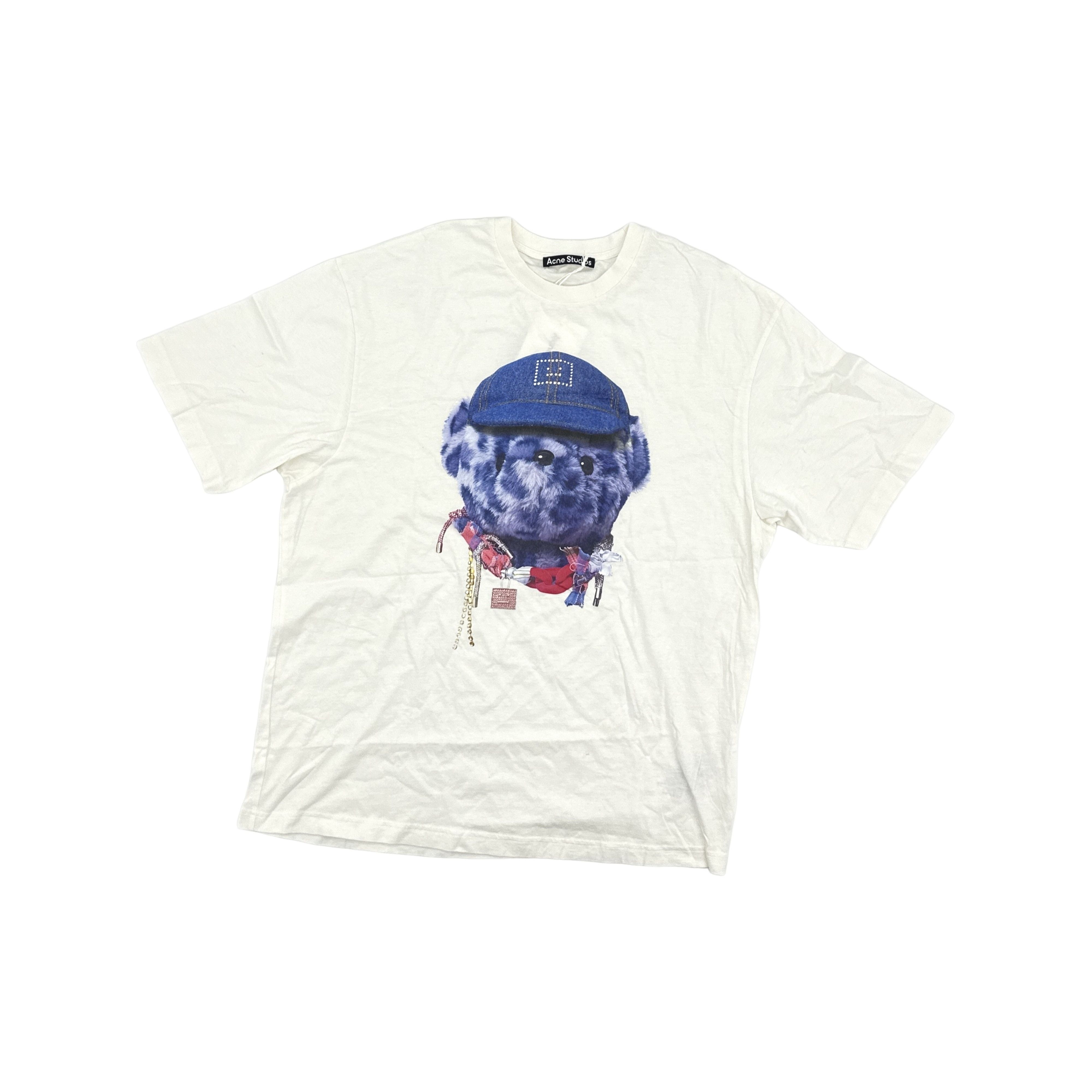 Acne Studios Acne Studios Bear Print T-Shirt White Size L Size US L / EU 52-54 / 3 - 1 Thumbnail