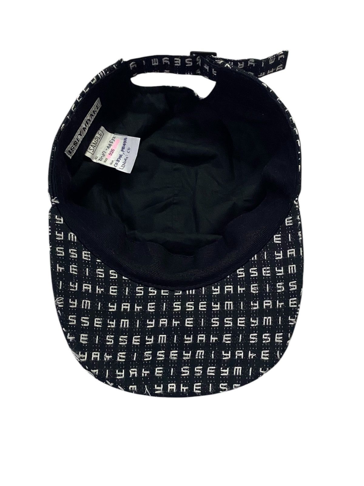 Issey Miyake Rare🔥2000s Issey Miyake Black Jacquard 5 Panel Hat Size ONE SIZE - 21 Thumbnail