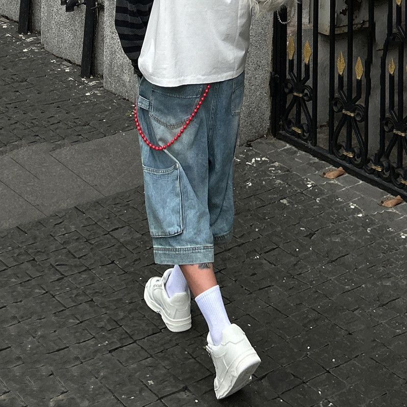 Japanese Brand × Vintage Denim Short Washing Worn-out Size US 32 / EU 48 - 3 Thumbnail
