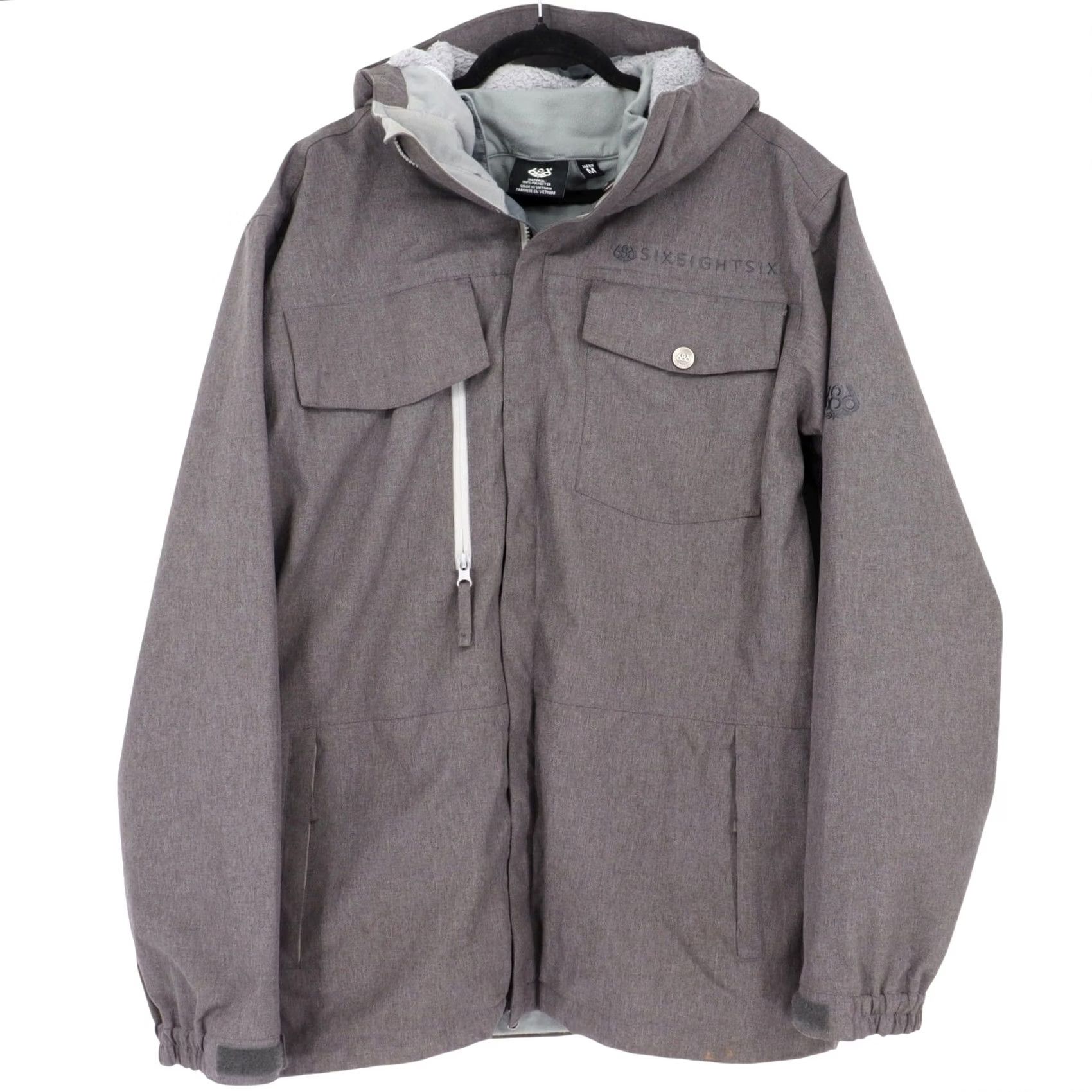 686 686 Mens Snowboard Jacket Size M Gray Heather Lined Hooded Ski Size US M / EU 48-50 / 2 - 2 Thumbnail