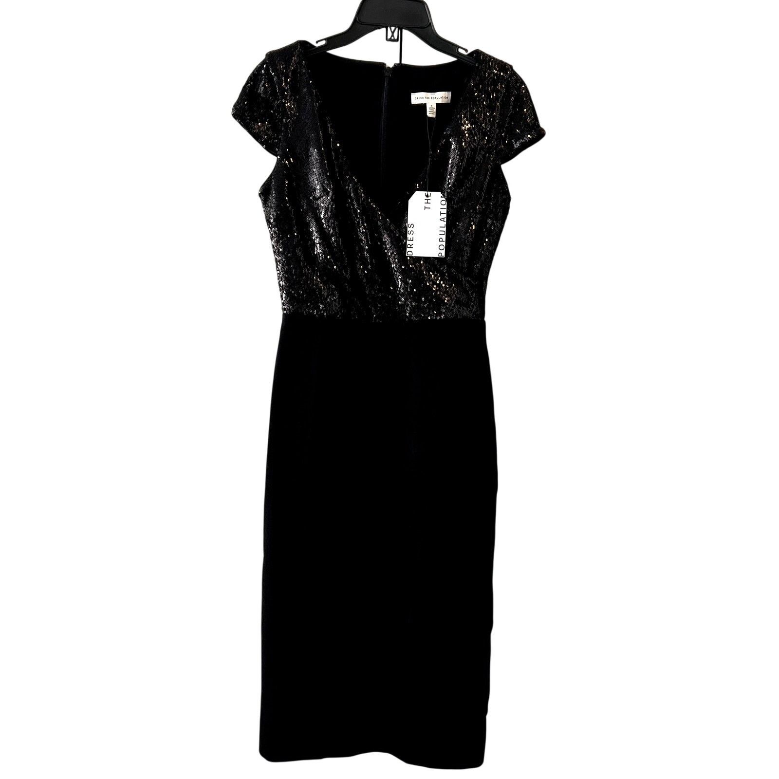 Dress the Population Dress The Population Jaleah Bodycon Sequin Dress Black S Size S / US 4 / IT 40 - 3 Thumbnail