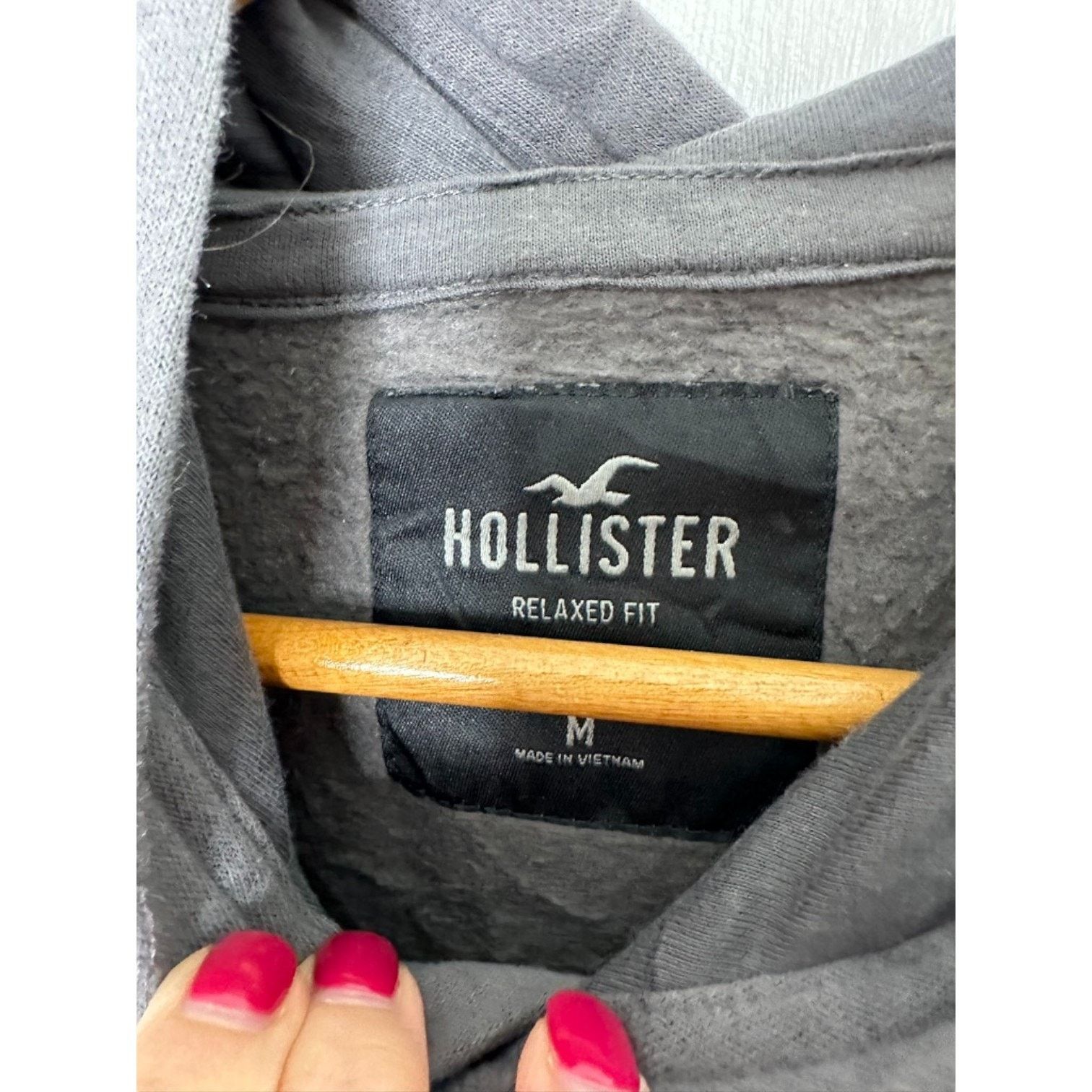 Hollister Hollister Relaxed Fit Blue Hooded Sweatshirt Hoodie Men's M Size US M / EU 48-50 / 2 - 7 Thumbnail