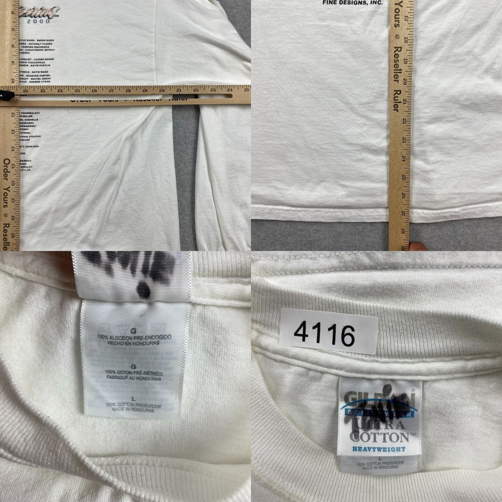 Gildan VTG Y2K Las Vegas Thanksgiving Swim Invitational Shirt Mens Large Double-Sided Gildan Ultra Cotton Multicolor Long Sleeve Crew Neck T-Shirt Size US L / EU 52-54 / 3 - 9 Thumbnail