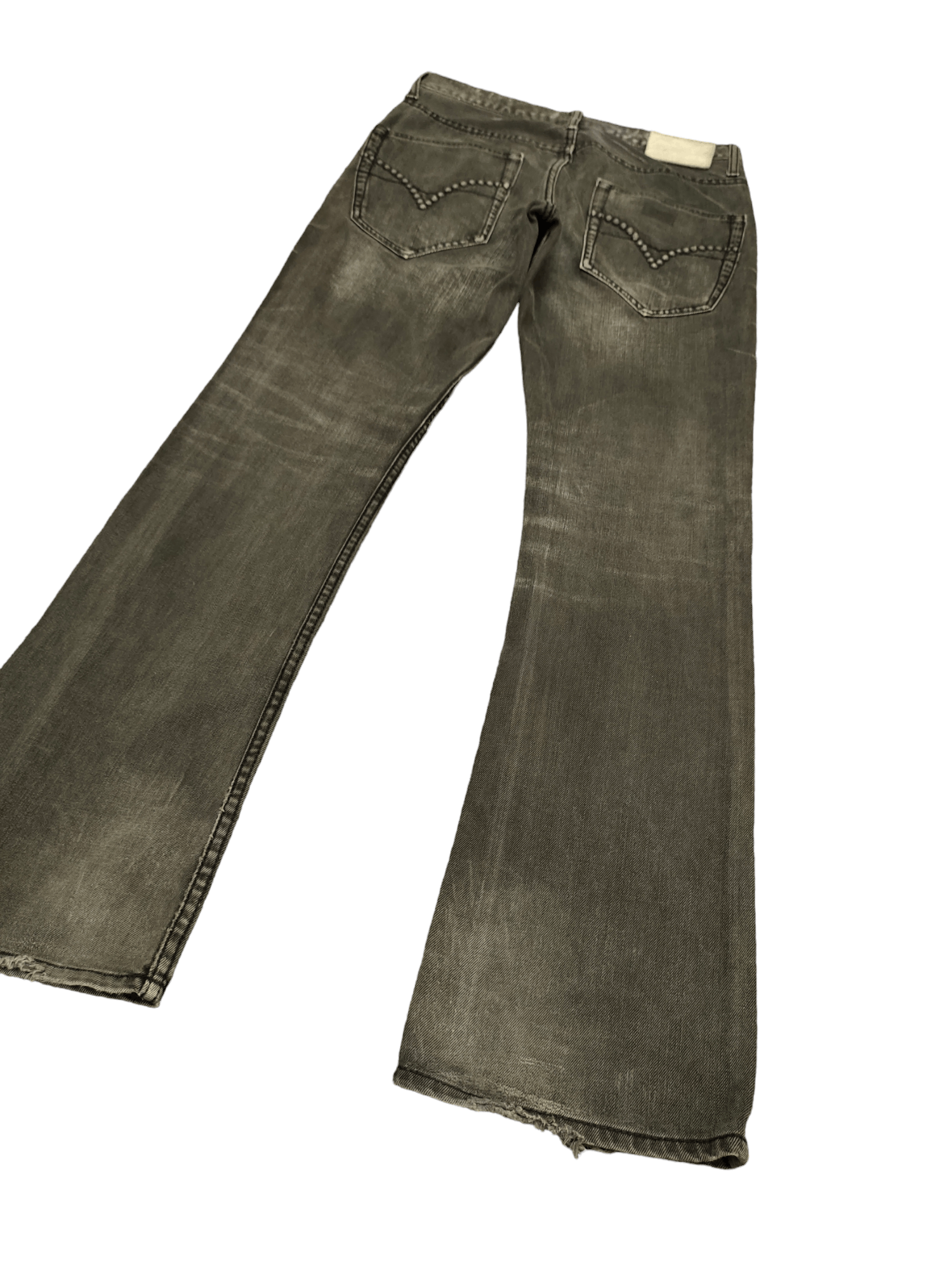 If Six Was Nine Flare Jeans Urban Craft Studded Faded Boot Cut Y2k Goa Size US 31 - 12 Thumbnail
