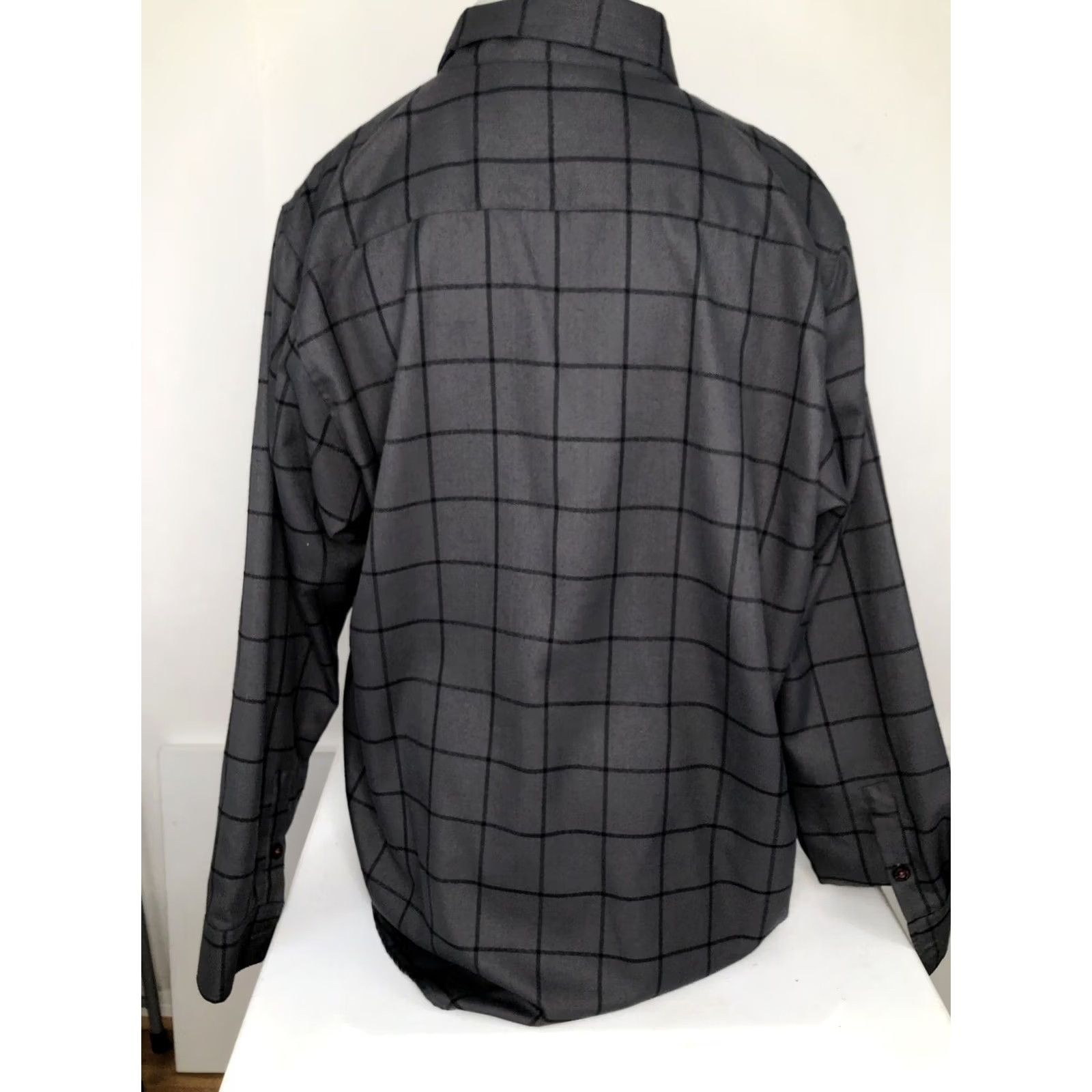 Vintage DIXXON FLANNEL CO / THE LAFAYETTE - Mens 2X Plaid Check Shirt Mens 2X Dark Gray & Black Flannel Button-Up Long Sleeve Shirt Size US XXL / EU 58 / 5 - 4 Thumbnail