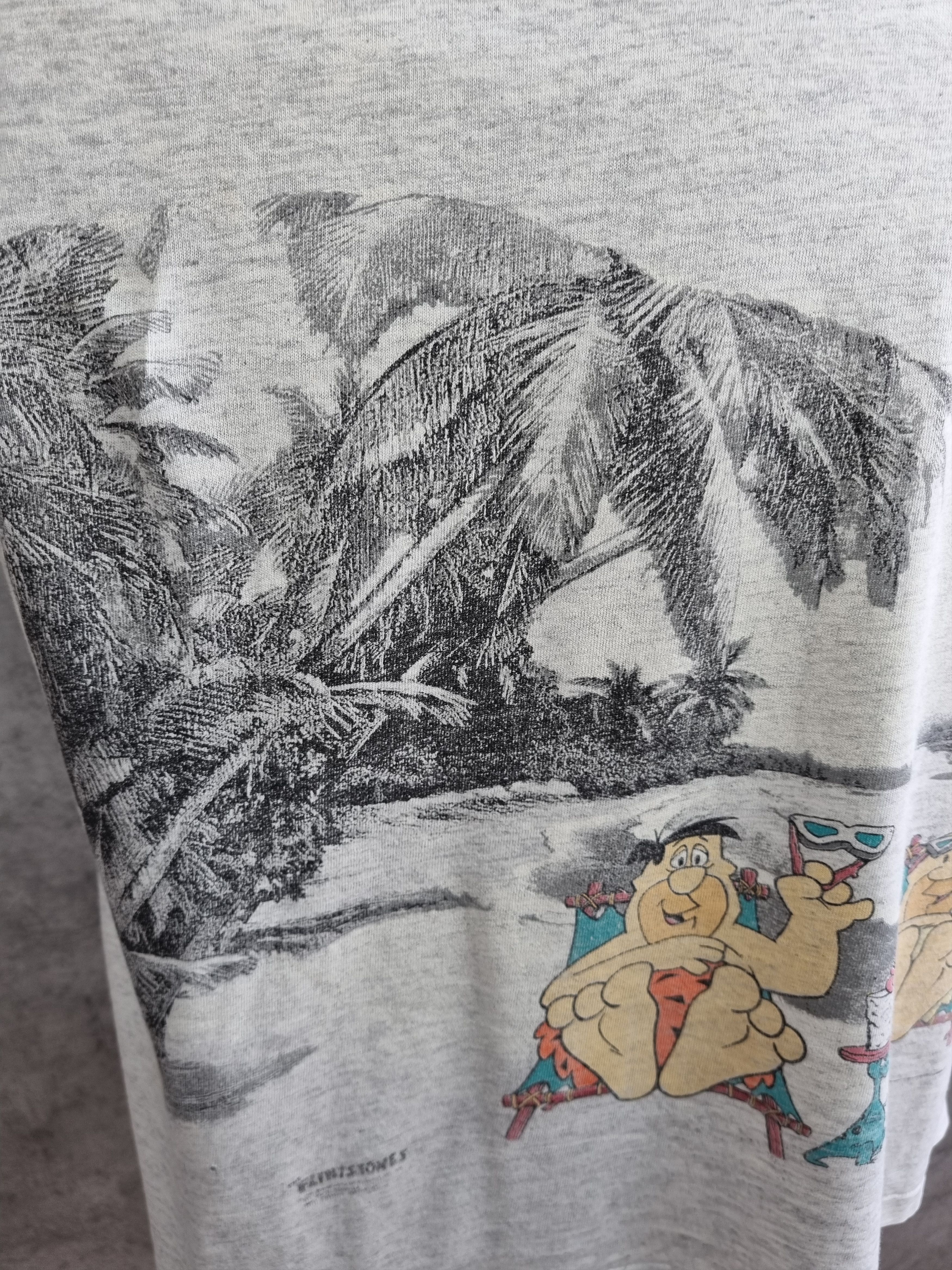 Cartoon Network × Vintage × Warner Bros 90s Single Stitch The Flintstones Rare Print Shirt Size US L / EU 52-54 / 3 - 9 Thumbnail