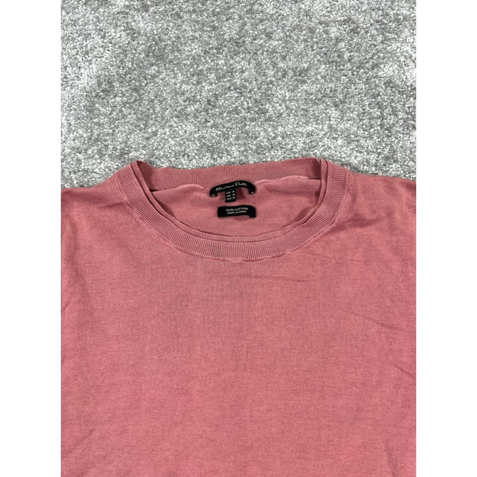 Massimo Dutti Massimo Dutti Sweater Womens Medium Pink Cotton Knit Pullover Size M / US 6-8 / IT 42-44 - 2 Thumbnail