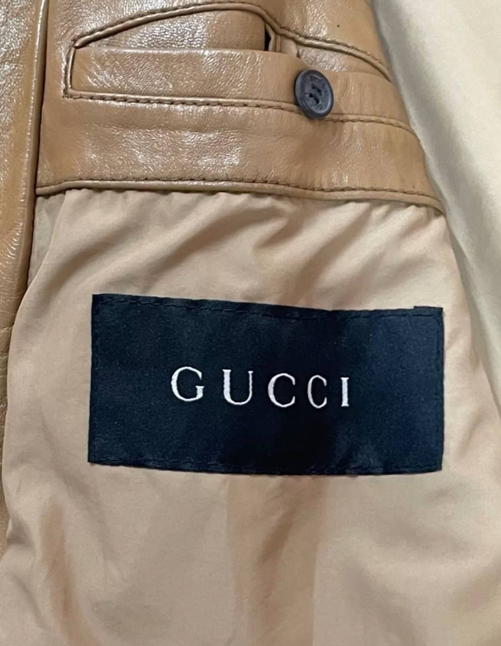 Gucci Runway Open 2001 Vintage GUCCI Leather Trench Coat Jacket Size US M / EU 48-50 / 2 - 20 Thumbnail