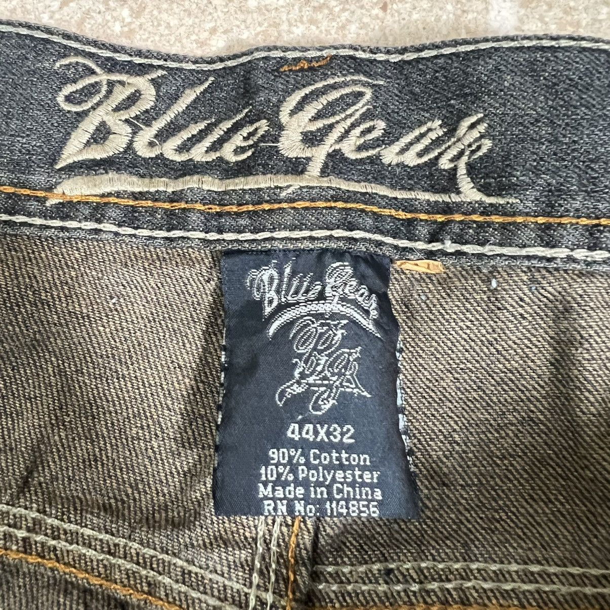 Blue Gear Y2K Blue Gear Baggy Embroidered Embellished Jeans Wide Leg Size US 40 / EU 56 - 5 Thumbnail