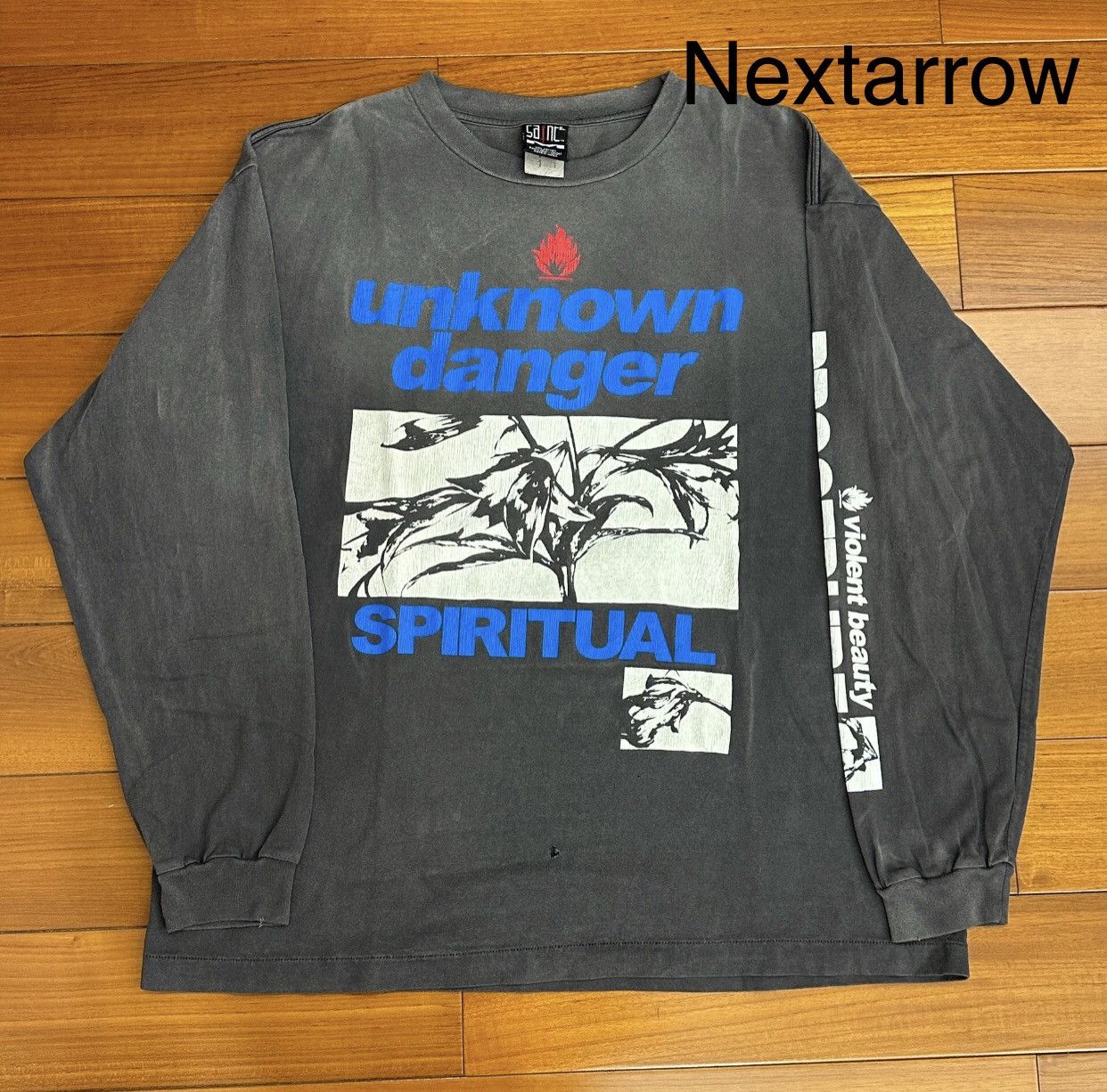 Saint Michael Saint Michael SS23 Black Blue Graffiti Crack Long Sleeve Size US XXL / EU 58 / 5 - 1 Thumbnail