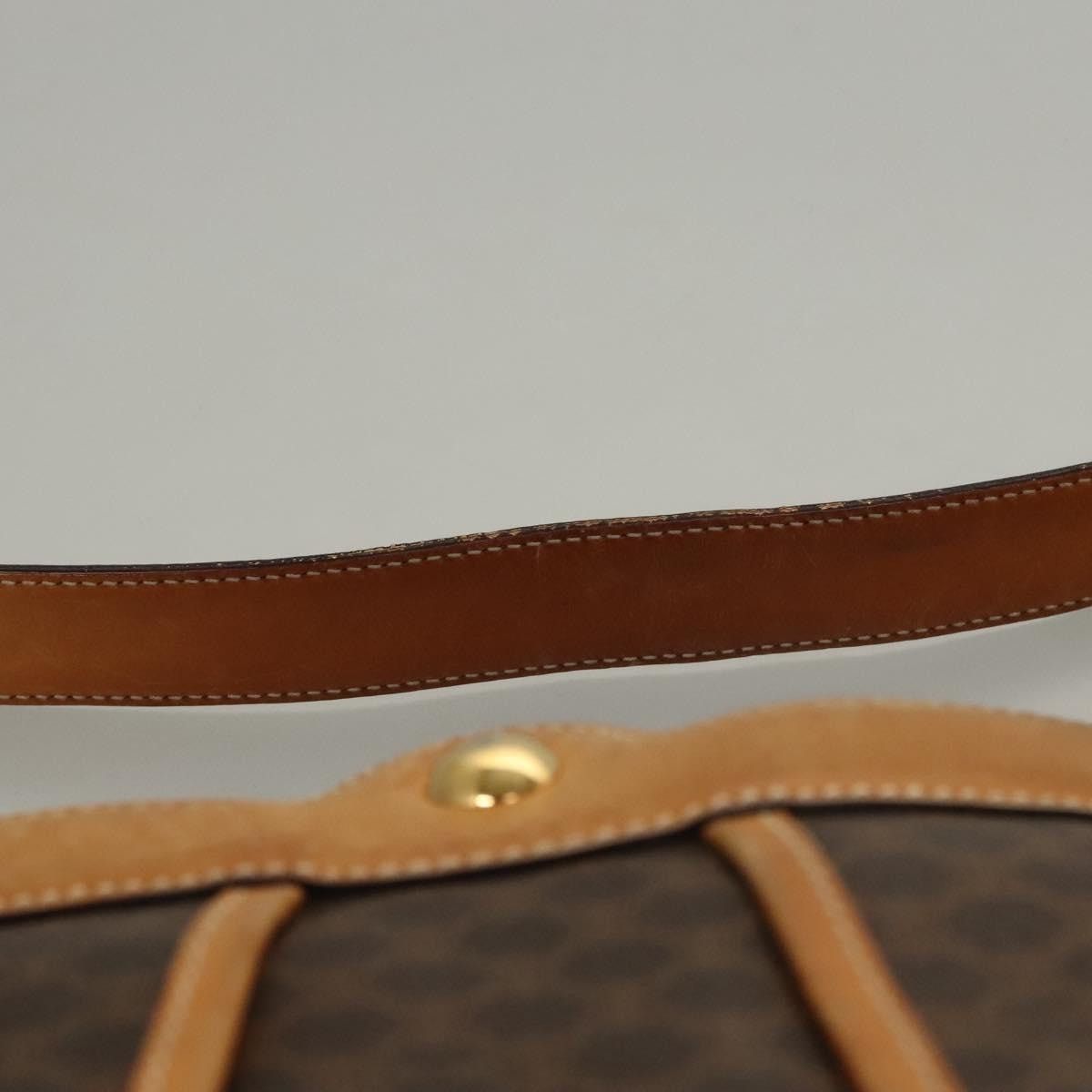 Celine CELINE Macadam Canvas Shoulder Bag Pvc Leather Brown Gold Size ONE SIZE - 8 Thumbnail