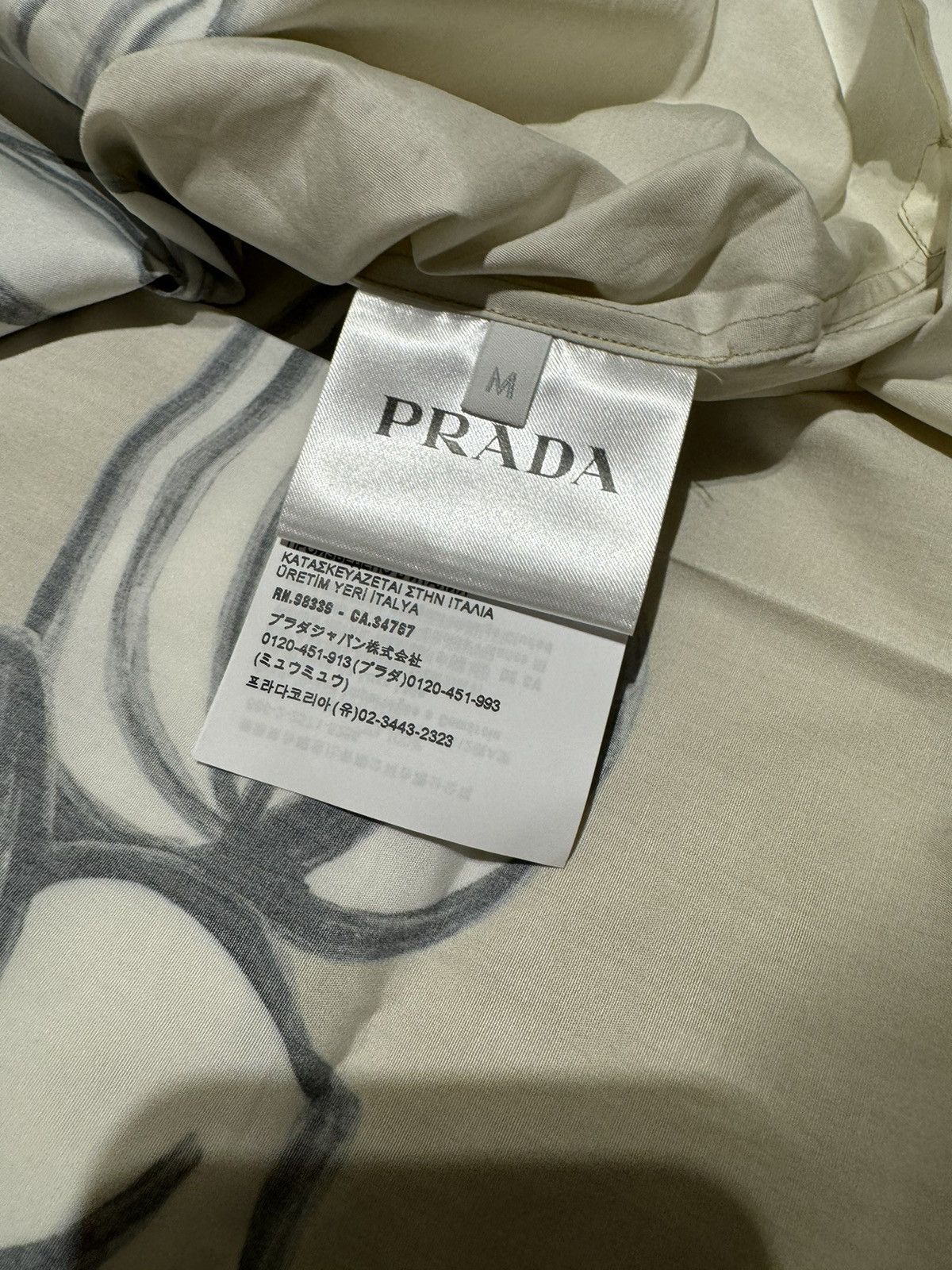 Prada Prada Sand and Flower Design Shirt Size US M / EU 48-50 / 2 - 4 Thumbnail