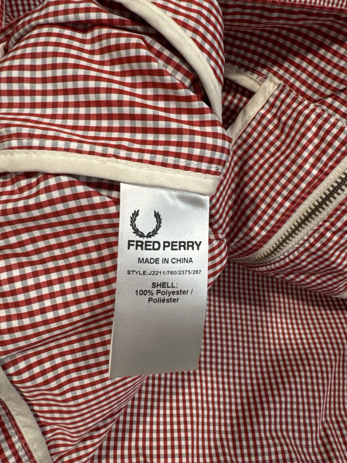 Fred Perry Fred Perry Striped Bomber Jacket Red White Men’s M Size US M / EU 48-50 / 2 - 7 Thumbnail
