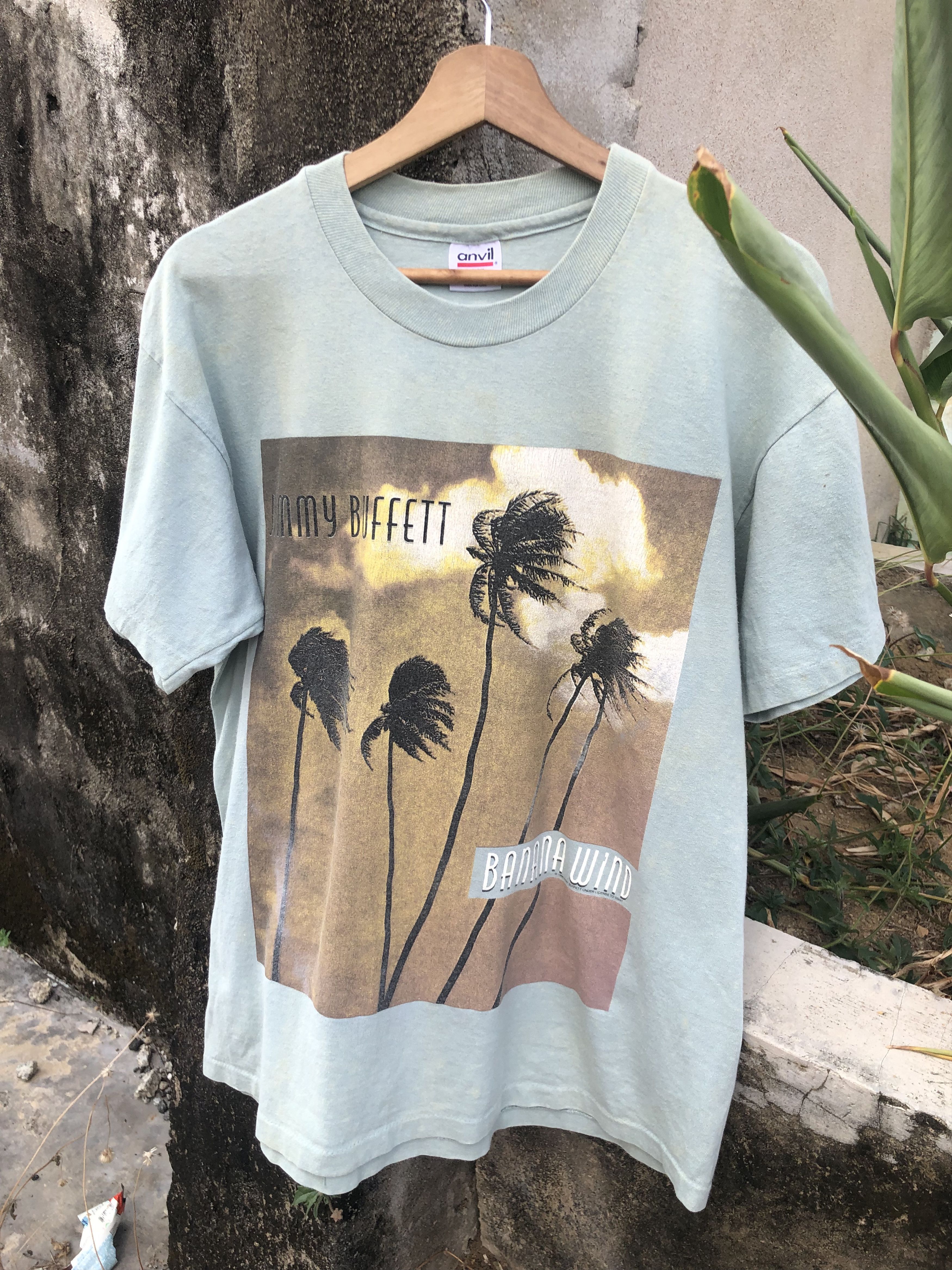 Band Tees vintage 1990s Jimmy Bufffett "Banana Wind" T-shirt Size US M / EU 48-50 / 2 - 1 Thumbnail