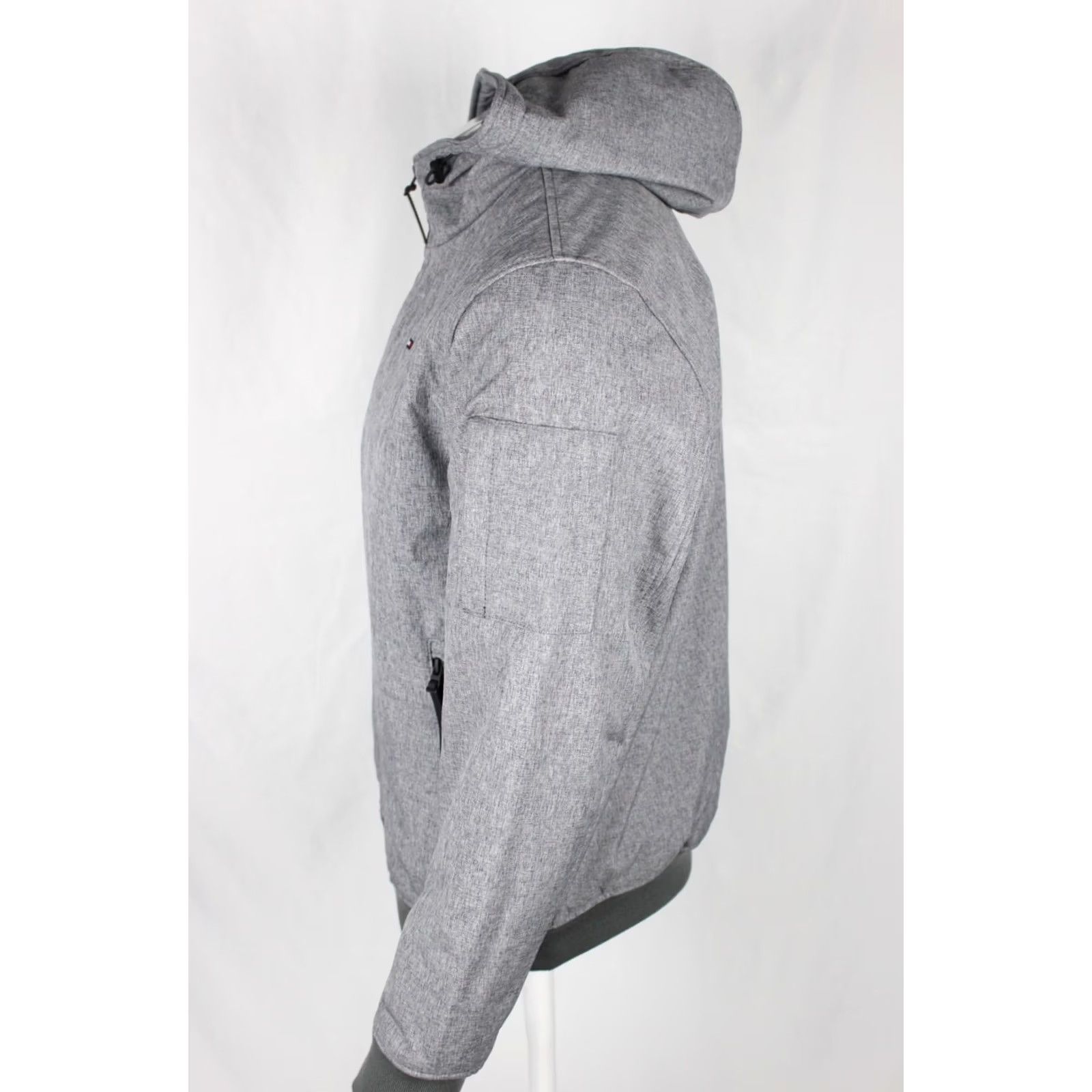 Tommy Hilfiger Tommy Hilfiger Men's Jacket Full Zip Hooded 3 Layer Softshell Heather Gray Size US L / EU 52-54 / 3 - 2 Thumbnail