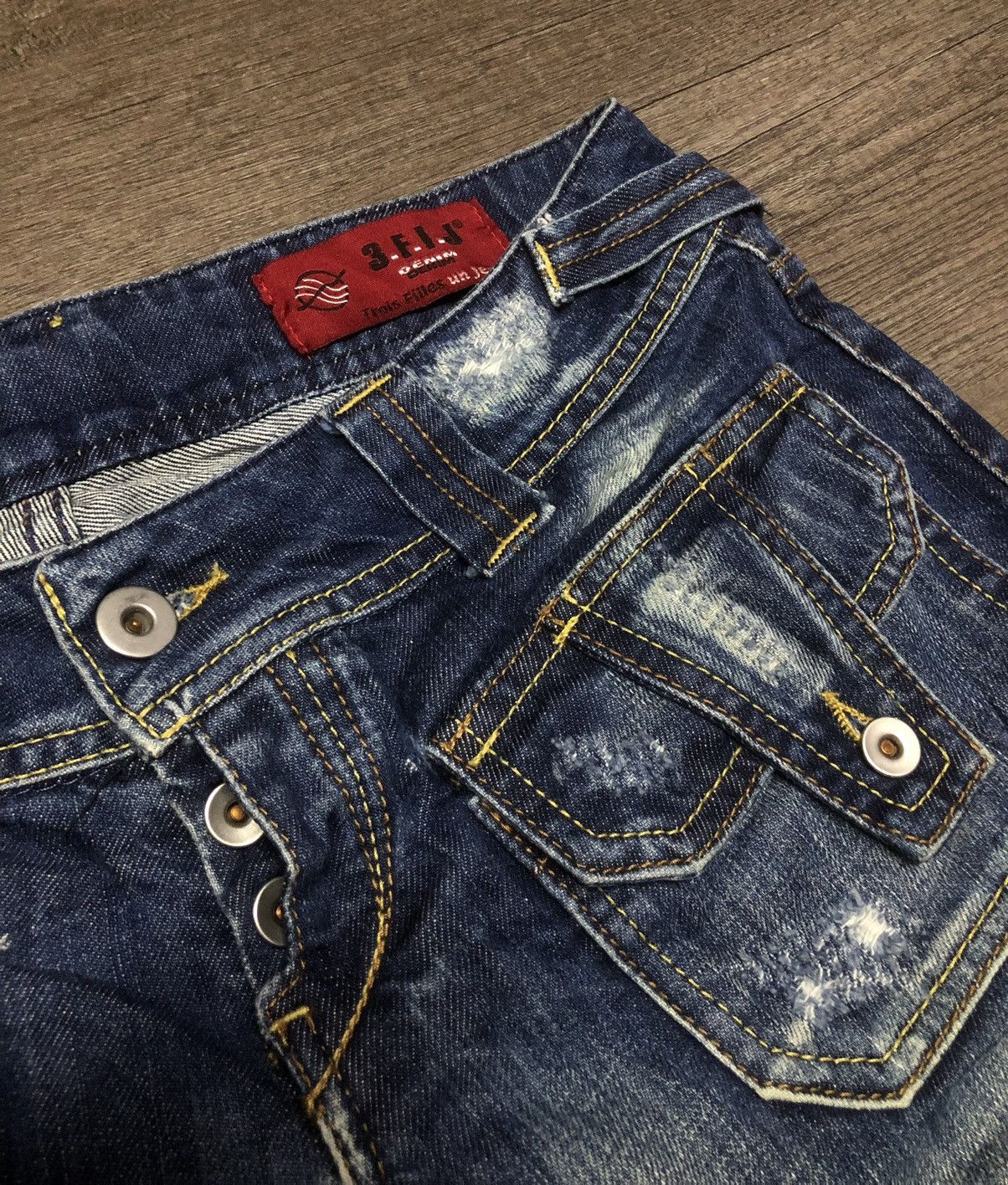 If Six Was Nine × Japanese Brand Trois Filles Jeans Bush Pants Design 3.F.I.J Denim Size 30" / US 8 / IT 44 - 2 Thumbnail