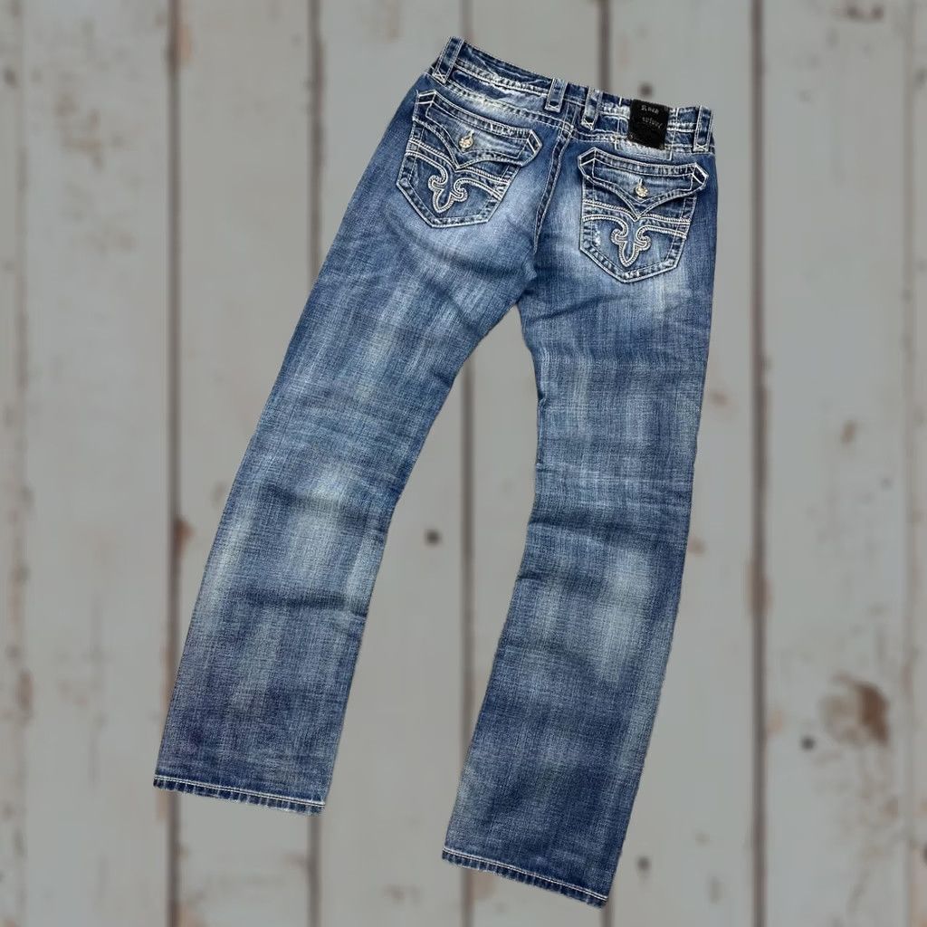 Vintage VINTAGE Rock Revival Jeans Y2K Men Size 33 Blue Straight Denim Size US 33 - 1 Thumbnail